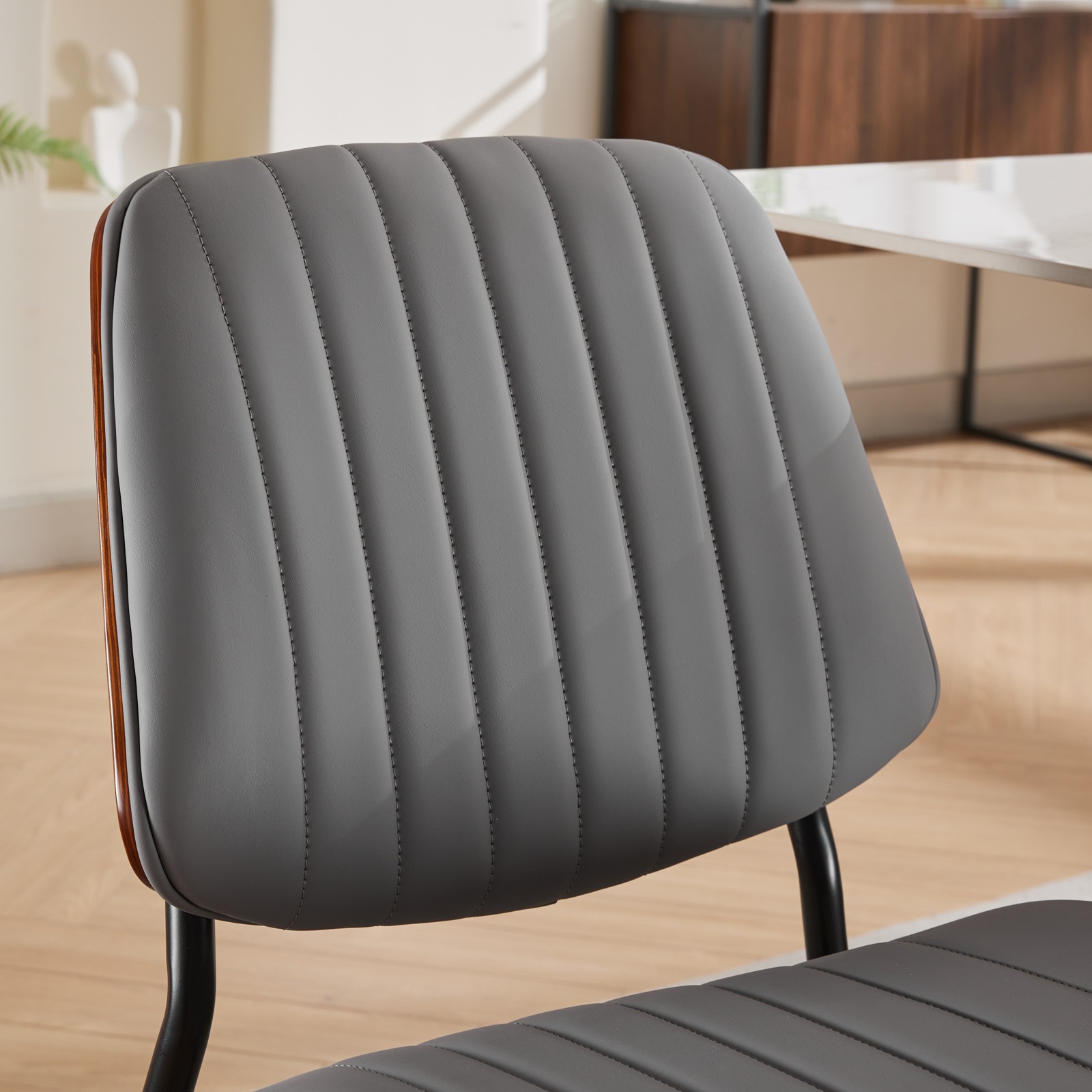 Hrinhom HC-N7016-GRAY PU Dining-Chairs - View #6