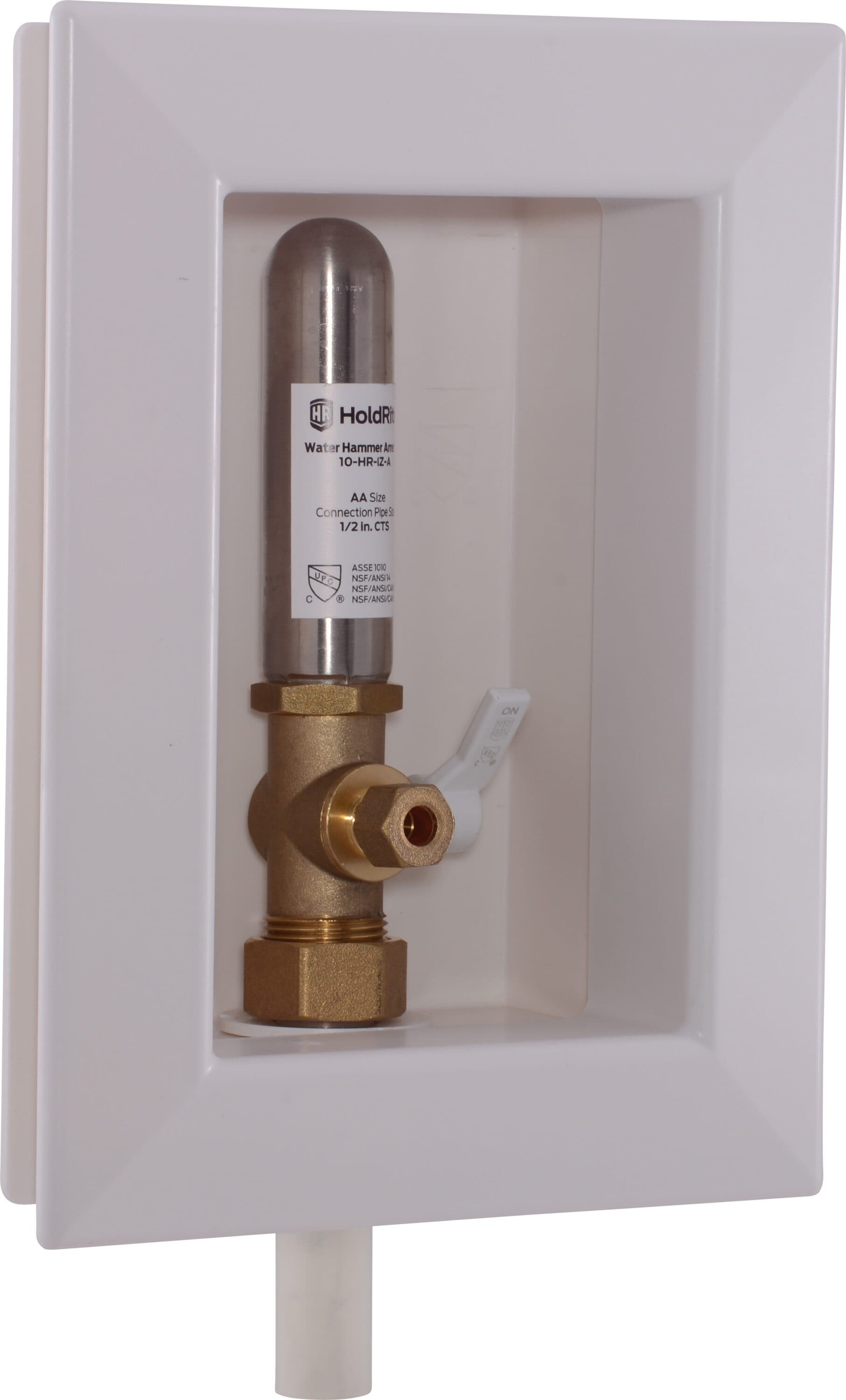 HoldRite HR-IMA-P-0 Quarter turn ball valve PEX Ice maker Outlet Box