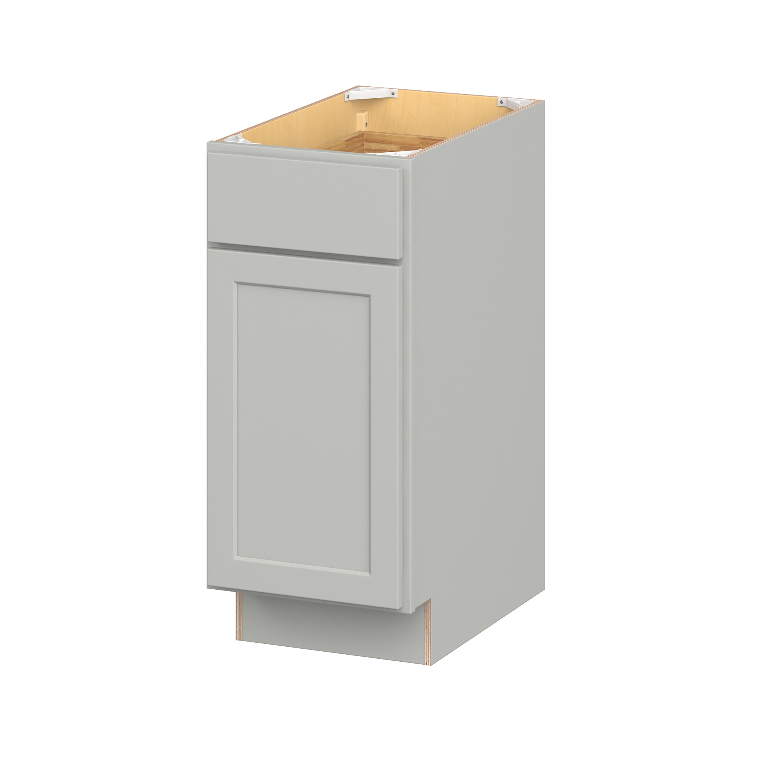 Hugo&Borg PRO Jasper 21-in W x 34.5-in H x 24-in D Whisper Gray 1-Drawer Base Ready To Assemble Plywood Cabinet (Flat Panel Shaker Style)