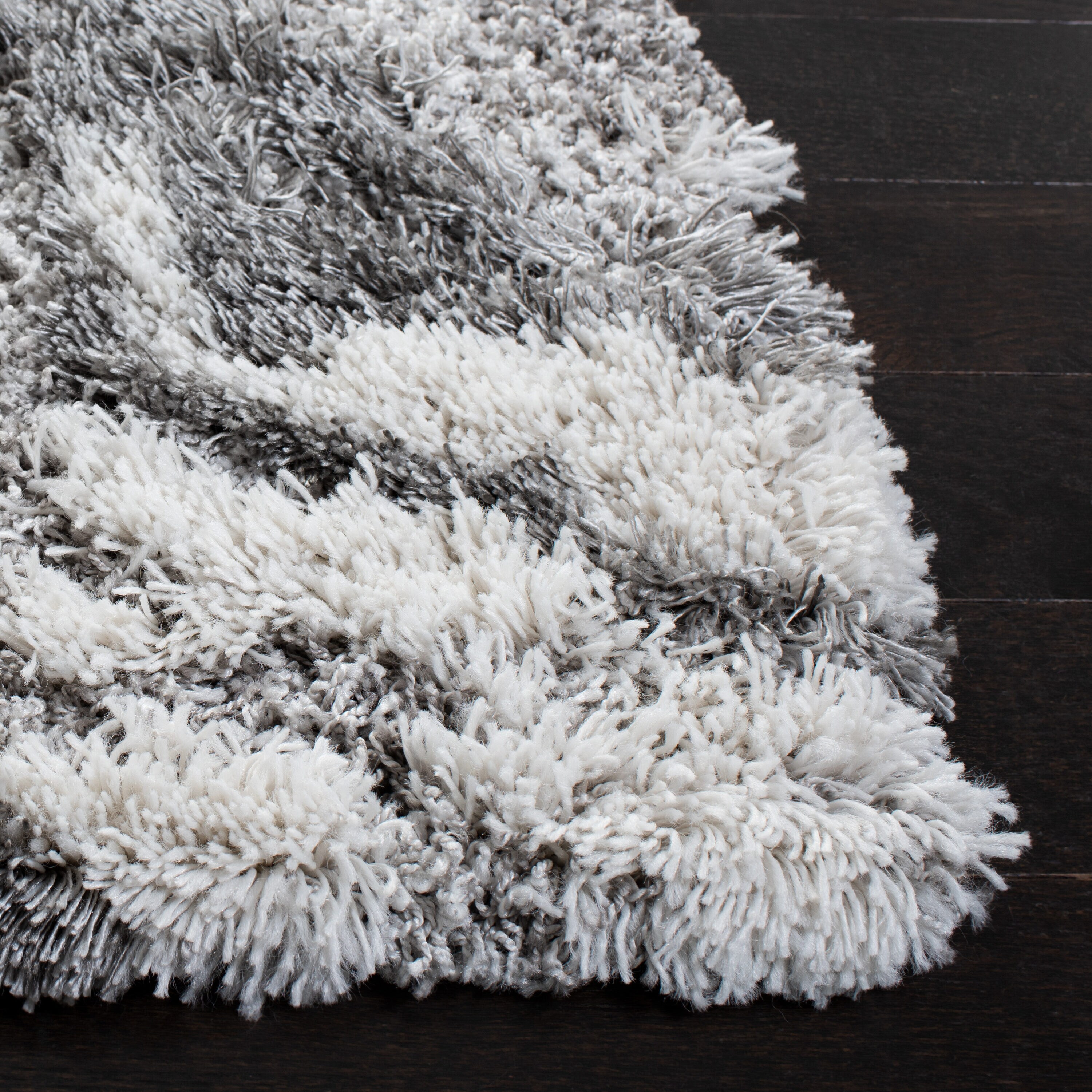 Safavieh Horizon Shag 800 10 x 14 (ft) Loomed Polypropylene Grey/Ivory ...