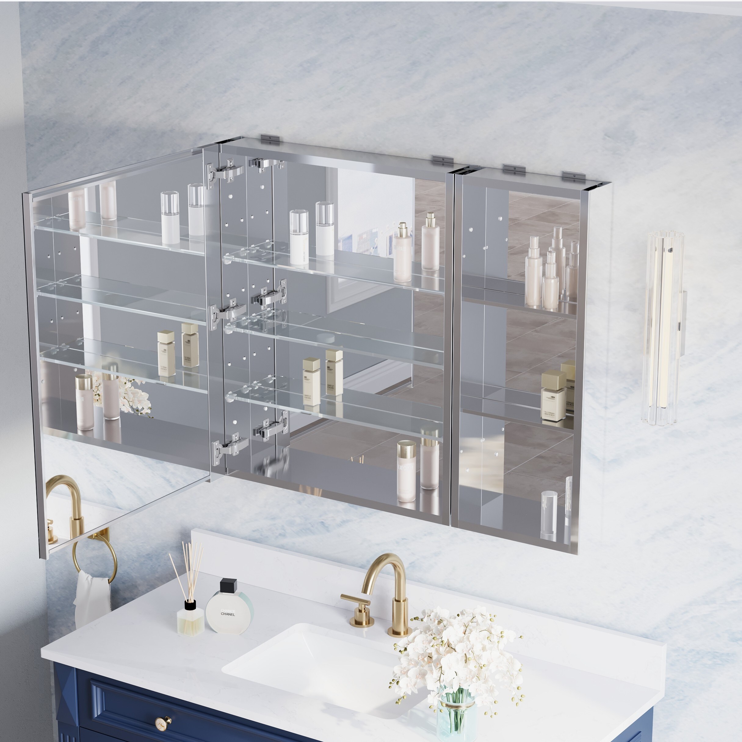 WELLFOR B24L1230MC Bathroom-Wall-Cabinets - View #2