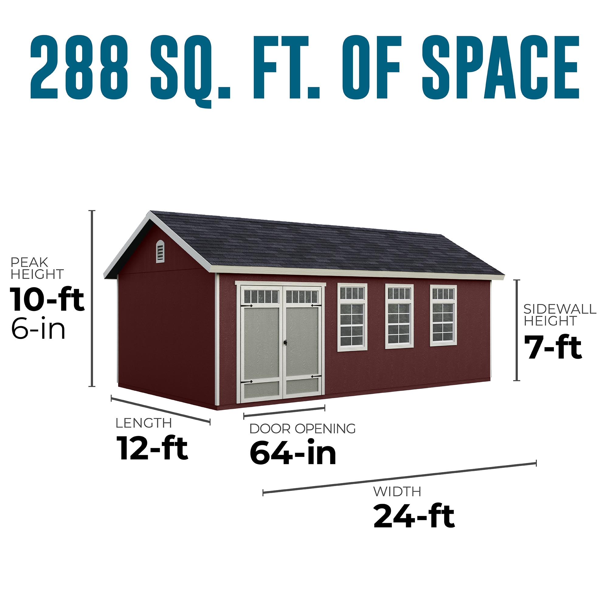 Heartland 63813-8 Wood-Storage-Buildings - View #4