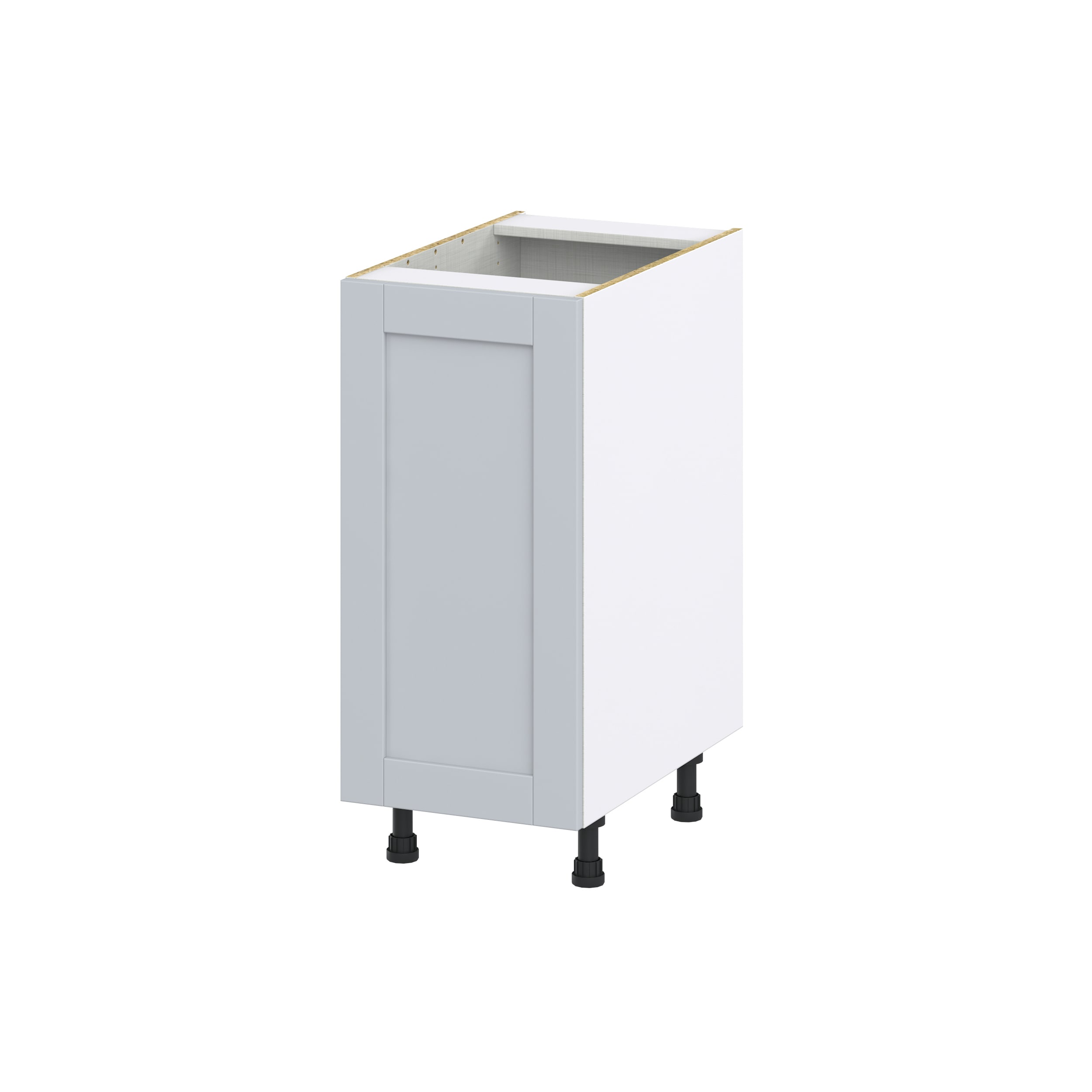 Hugo&Borg DSB15FH(L/R)-CH Charlesberg 15-in W x 34.5-in H x 24-in D Light Gray Base Fully assembled Cabinet (Flat Panel Shaker)