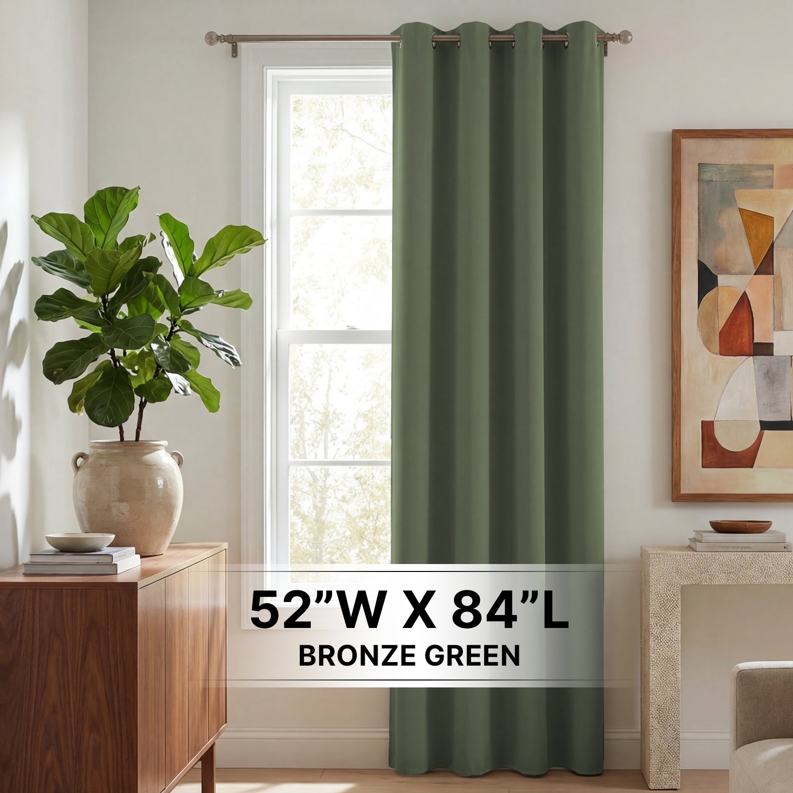 H.Versailtex 1 Panel Premium Blackout Single Curtain Panel Grommet