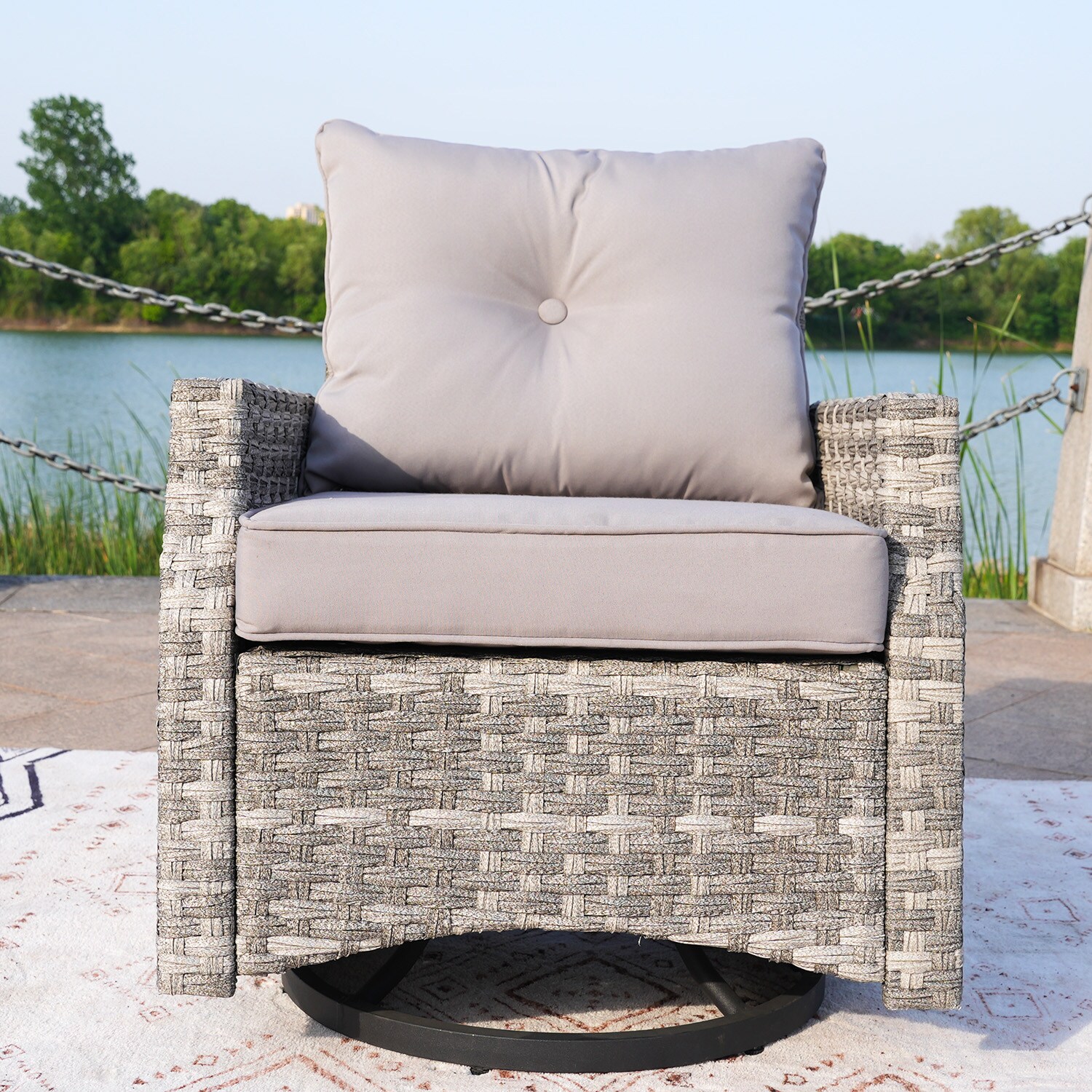 Direct Wicker DWC-2334SC-GR Patio-Chairs - View #2