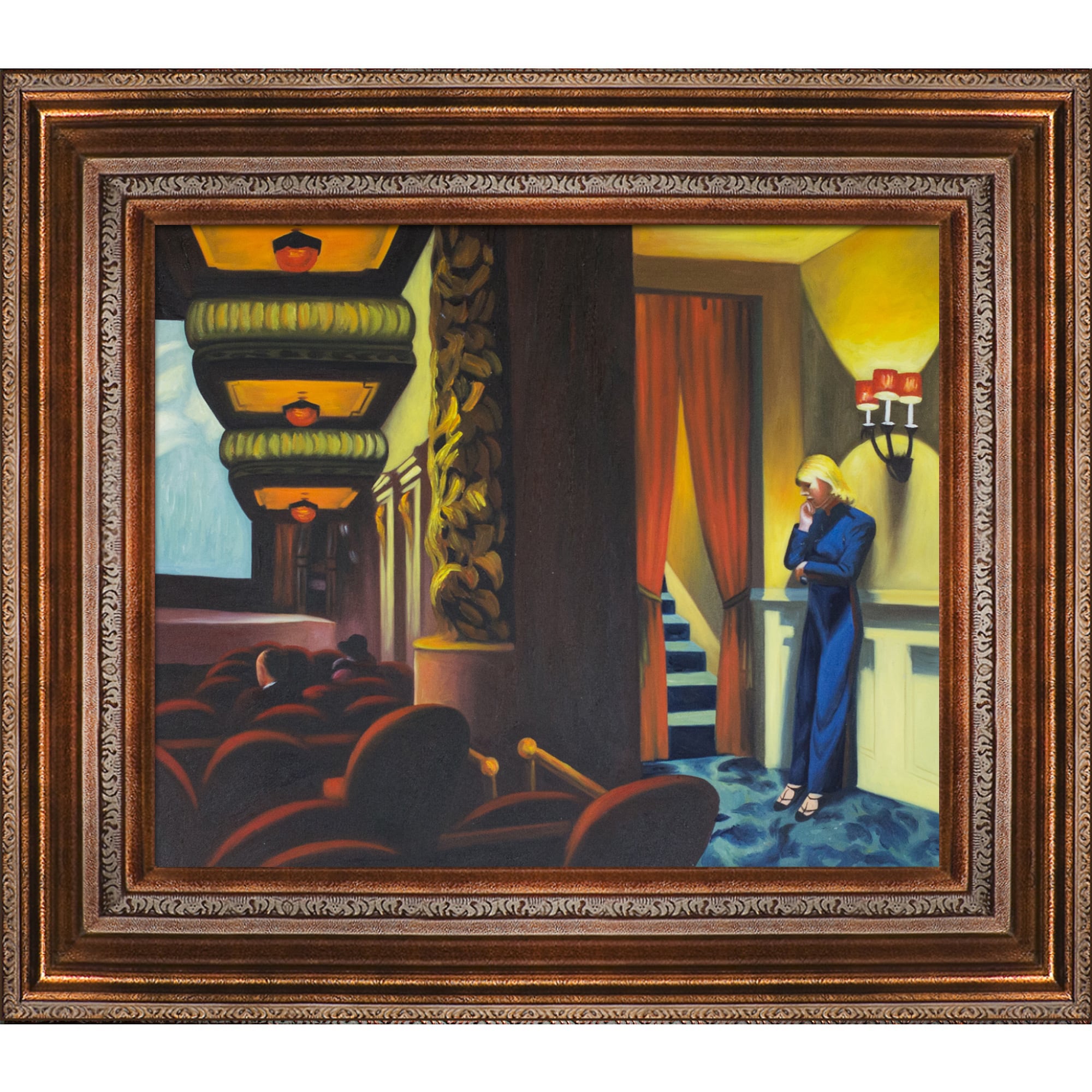 create a visually striking scene in the style of edward hopper