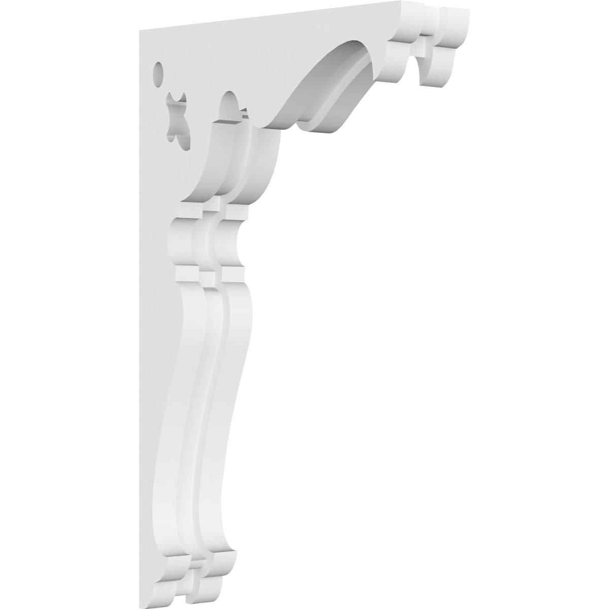 Ekena Millwork CORP01X06X11HE 1.875-in x 6.5-in x 11-in Heath Unfinished White PVC Paintable Corbel
