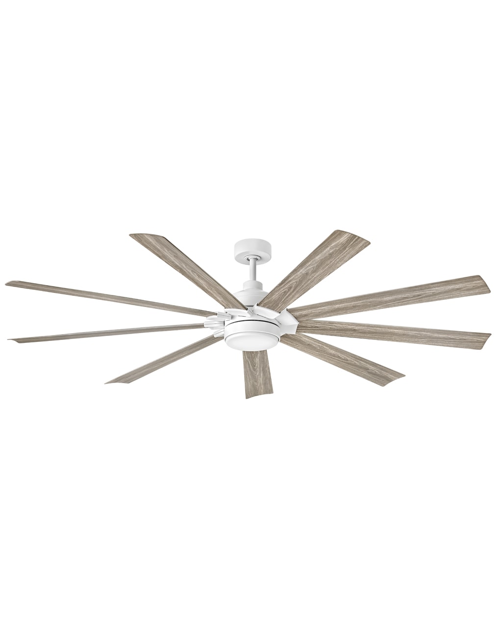 Fanimation Kute5 52-in Matte Greige with Weathered Wood Blades Color-changing Integrated LED Indoor/Outdoor Flush Mount Smart Ceiling Fan with Light and Remote (5-Blade) FPD5534GR-LK-F Sansujyuku sansujyuku.com