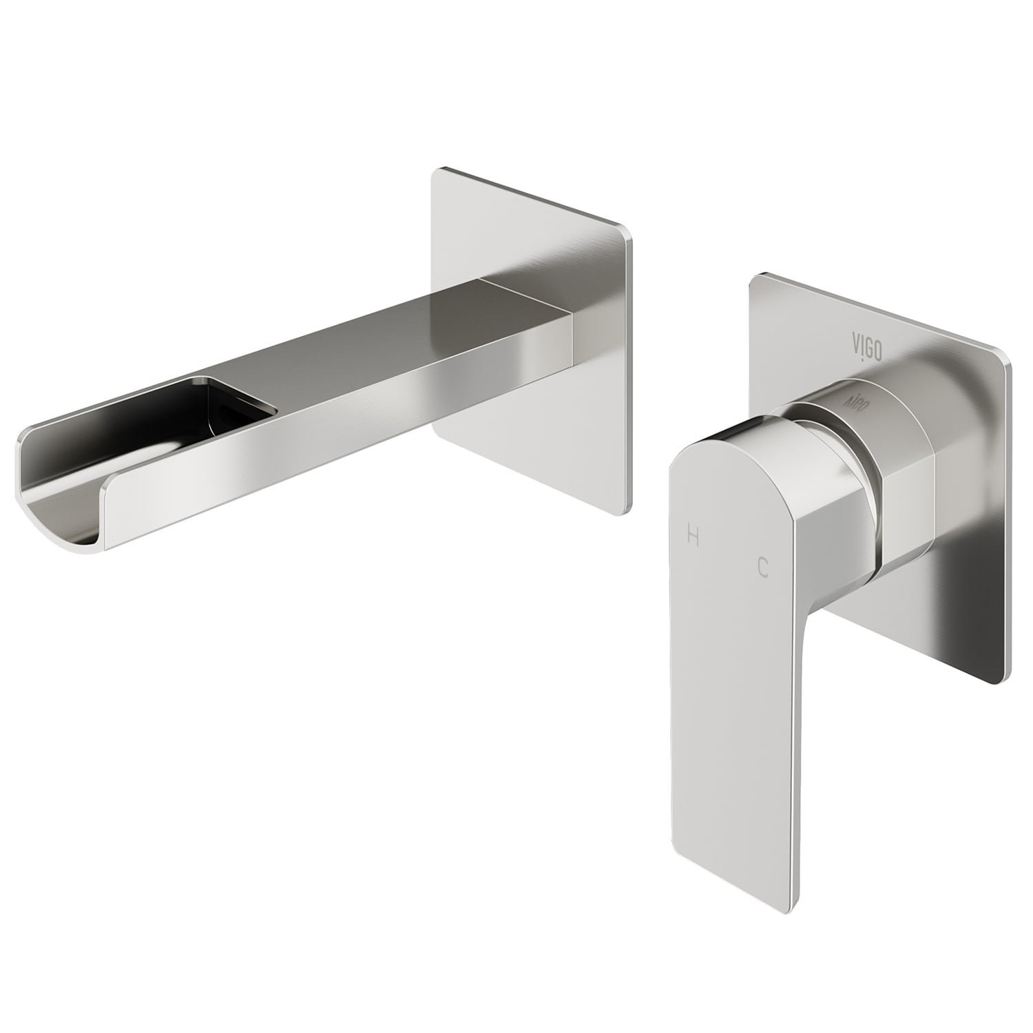Modern Contemporary Black Nickel Wall Mounted Bathroom Faucet