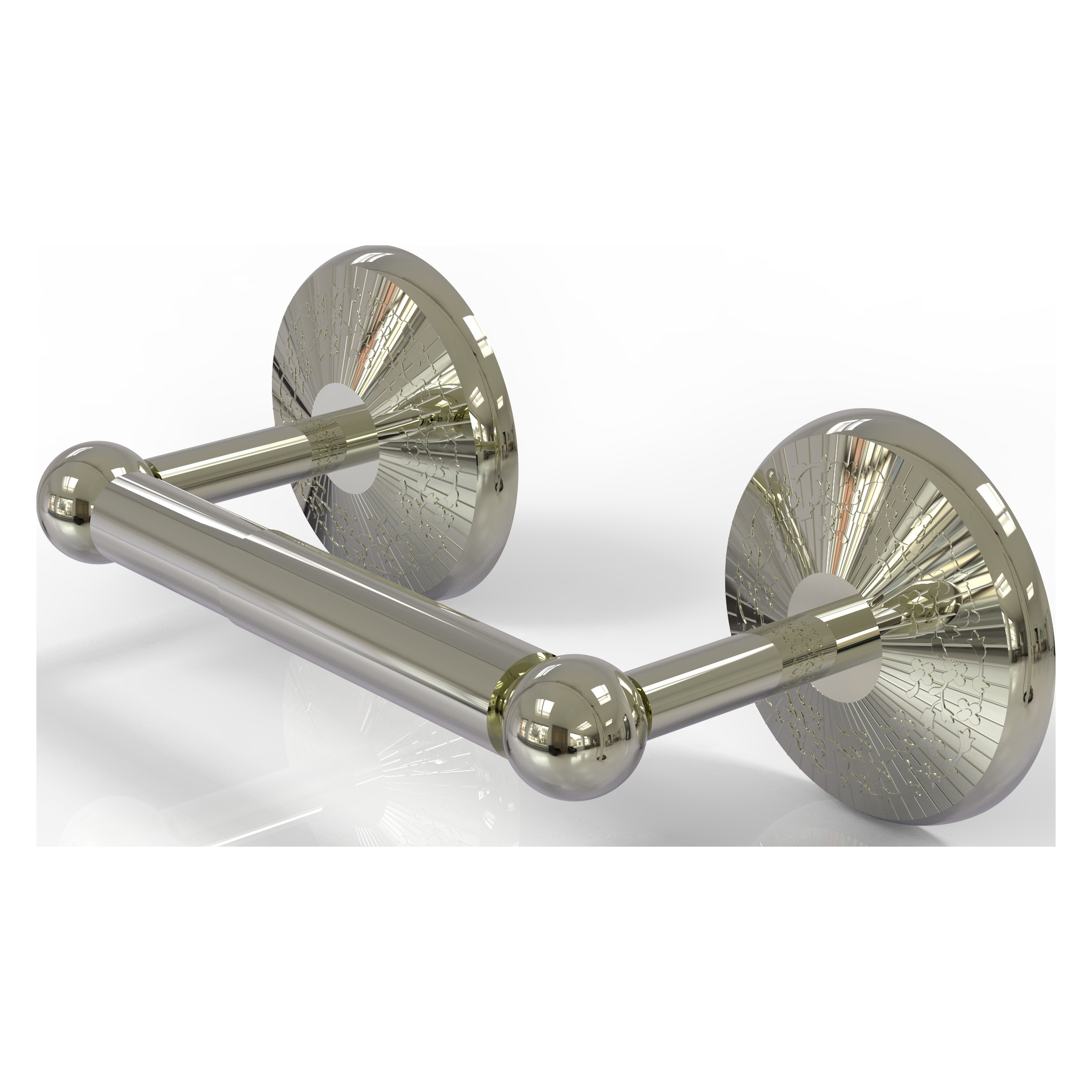 Allied Brass PMC-24-PNI Prestige Monte Carlo Polished Nickel Wall mount Double post Toilet Paper Holder 1 -Rolls