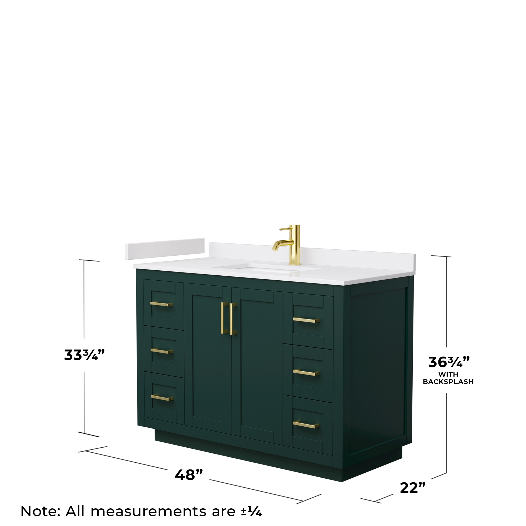 Wyndham Collection WCF292948SGDWCUNSMXX Bath-Vanity-Combo - View #5