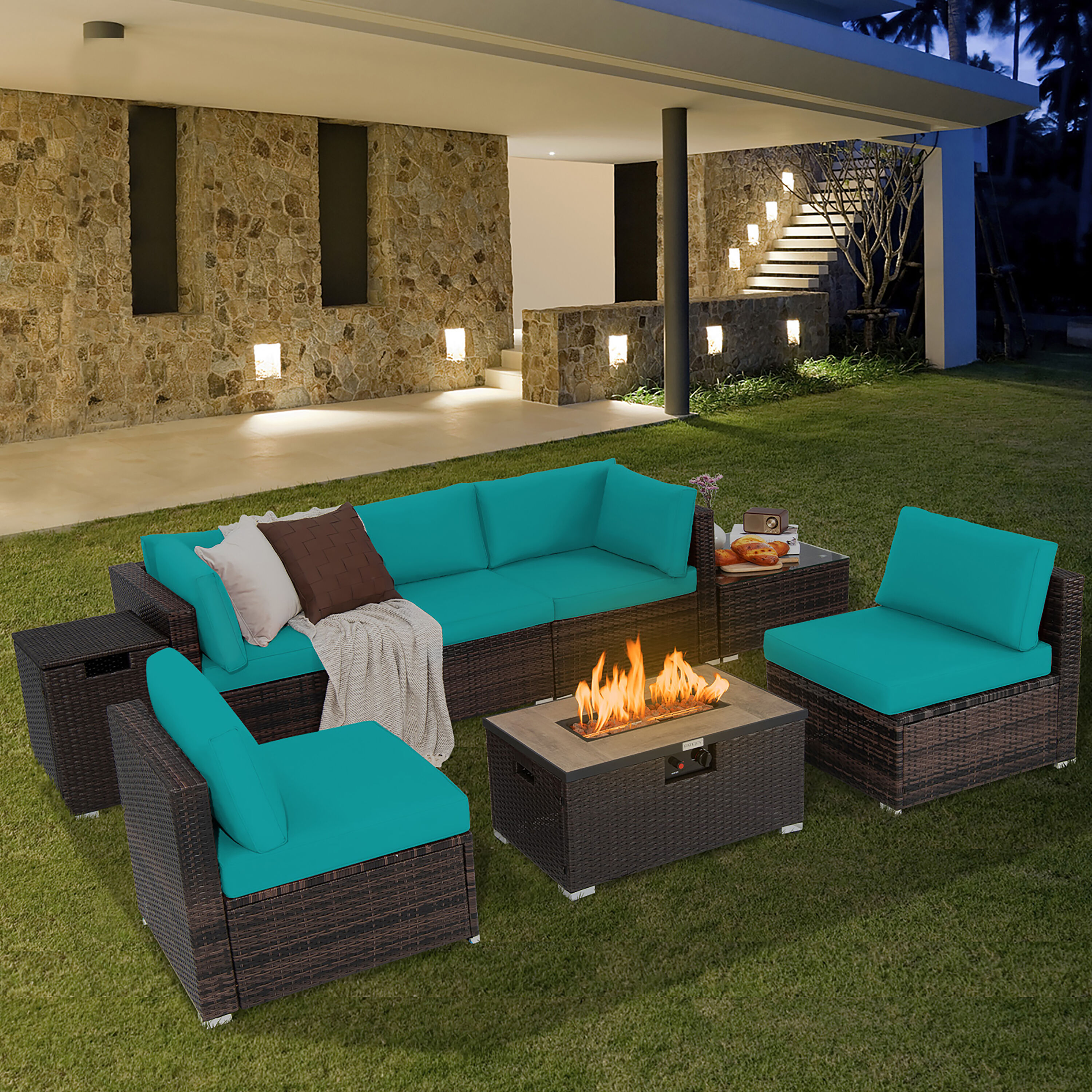 Costway NP10261CF+HW67937TU Patio-Conversation-Sets - View #8