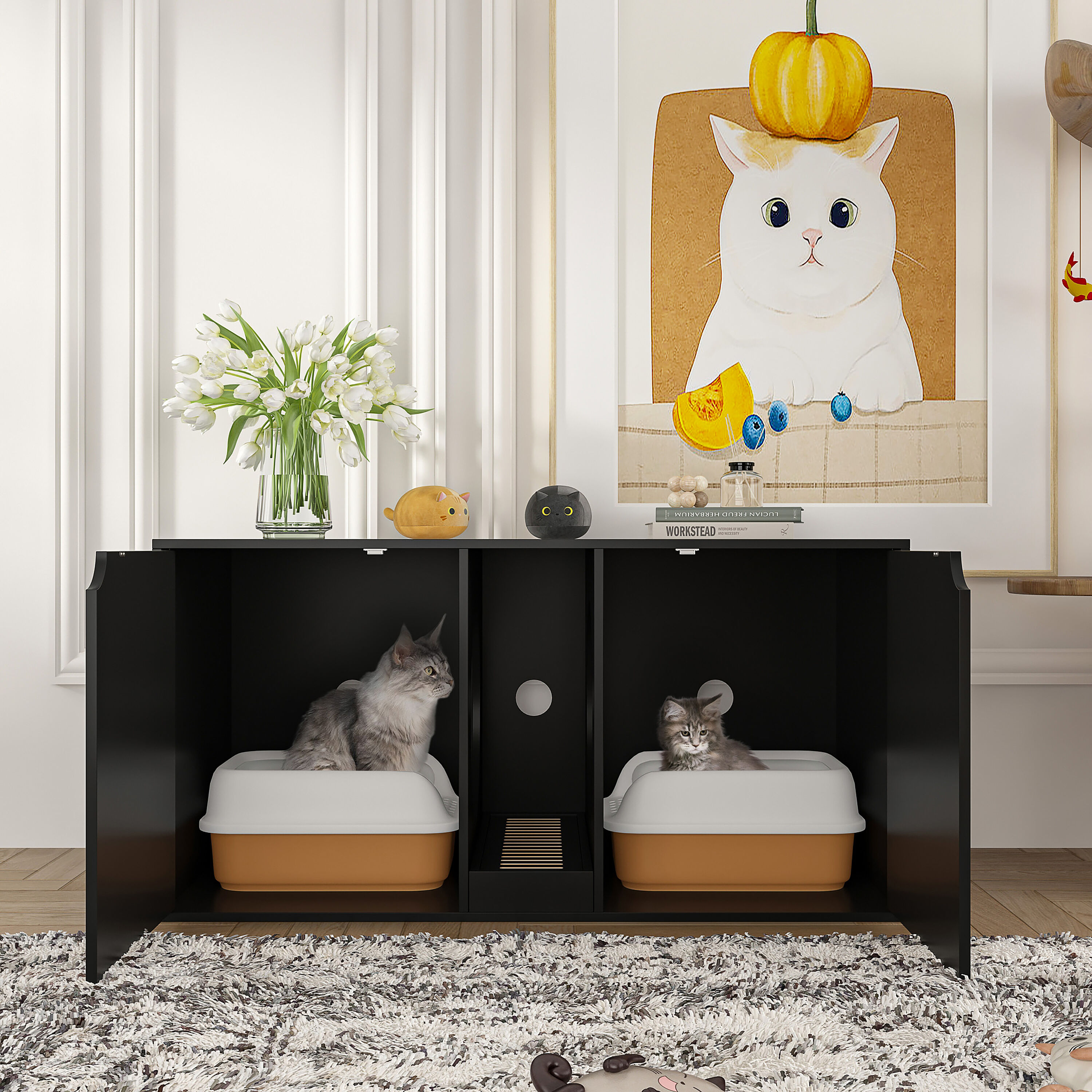 MIDHAM KF180141-02 Composite Indoor Medium Cat House