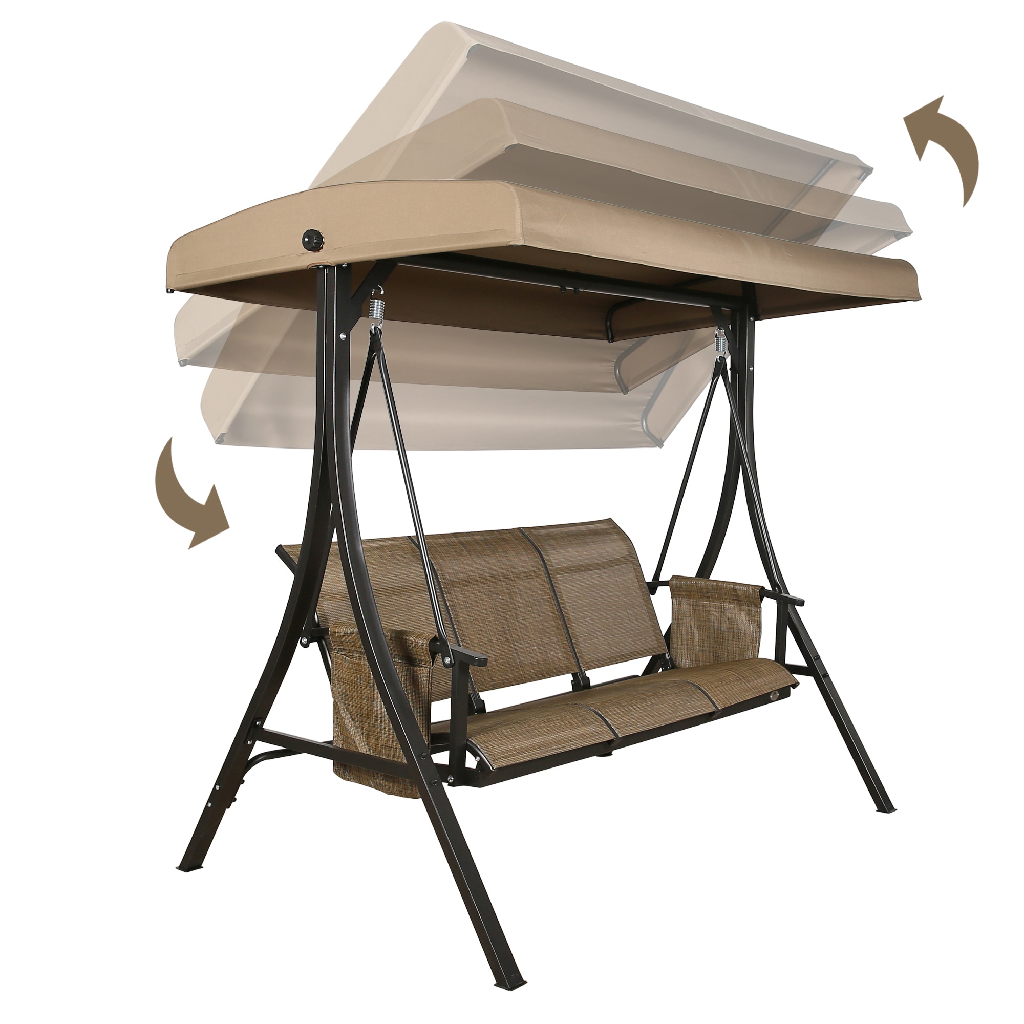 Hampton bay 3 discount person swing replacement canopy