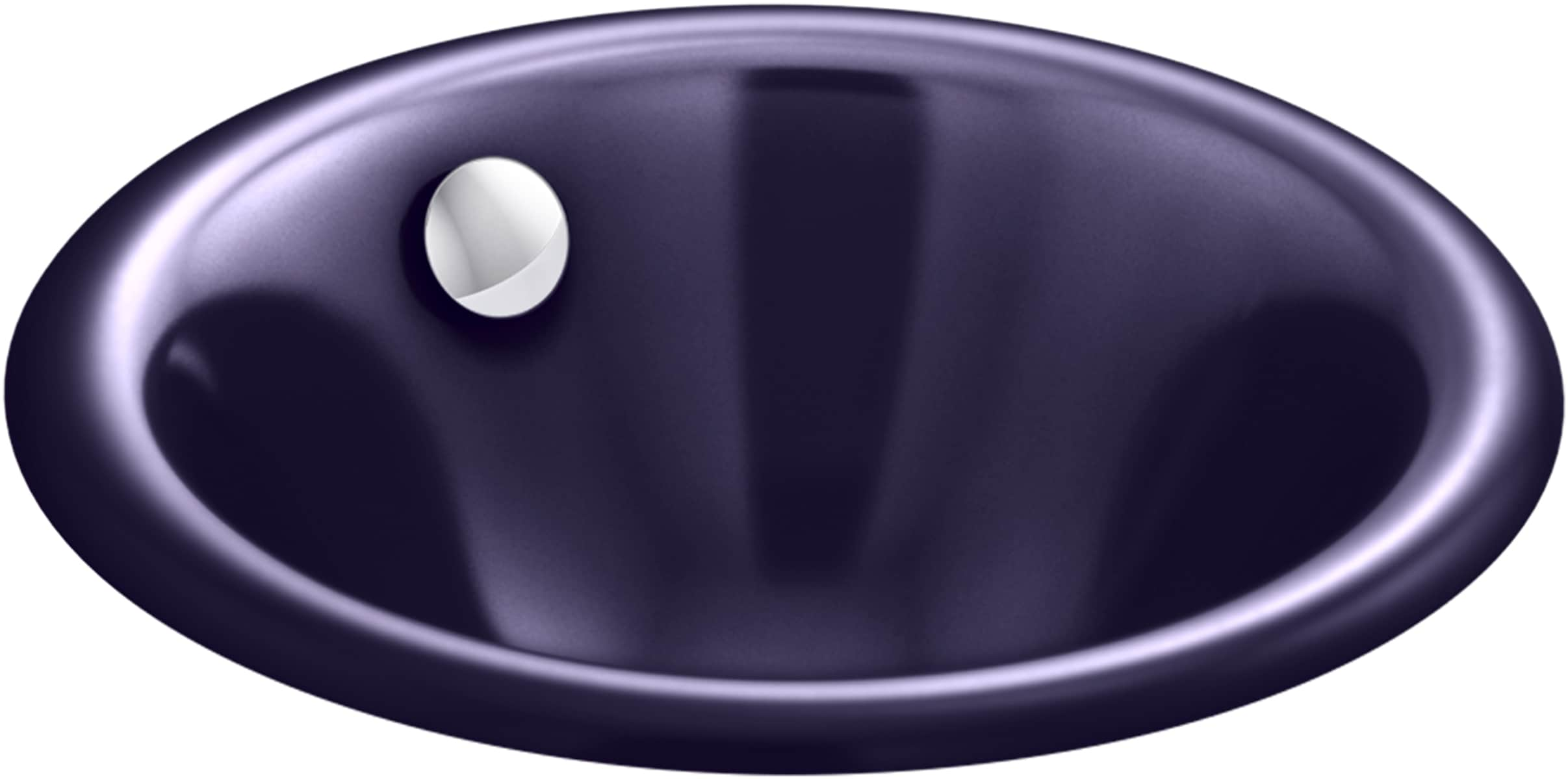 KOHLER Iron Plains Indigo Blue Cast Iron Drop In or Undermount