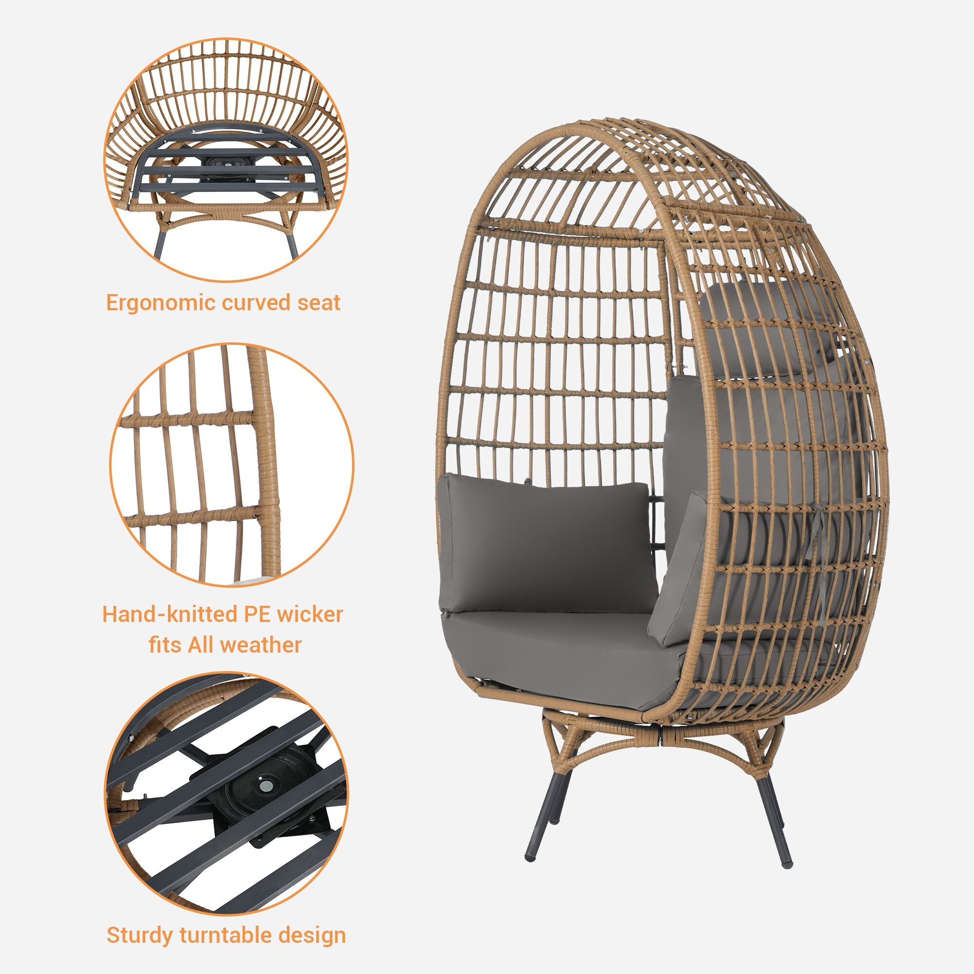 SANSTAR L-RJDC68GY-BB Patio-Chairs - View #5