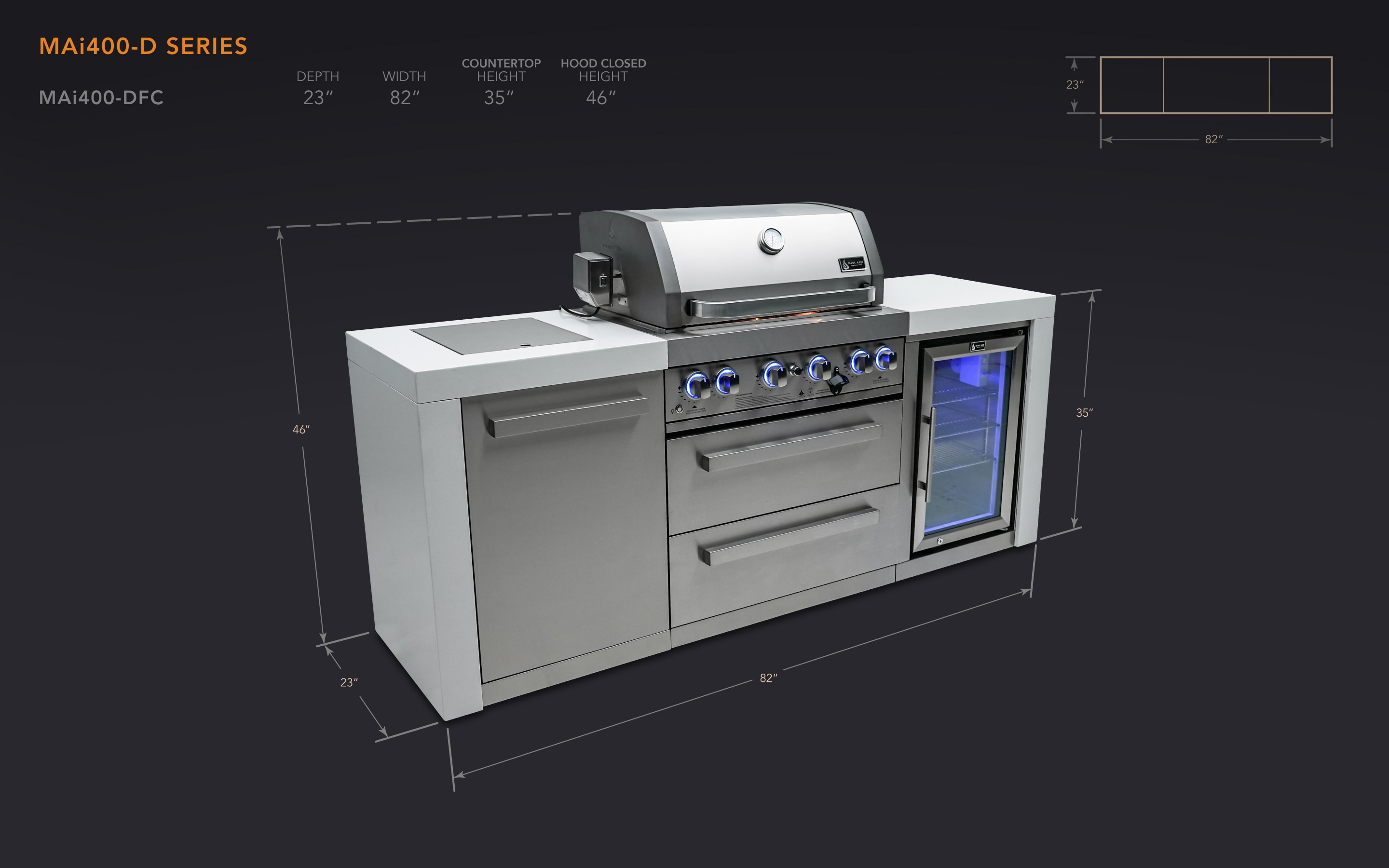 Mont Alpi MAI400-DFC Modular-Outdoor-Kitchens - View #2