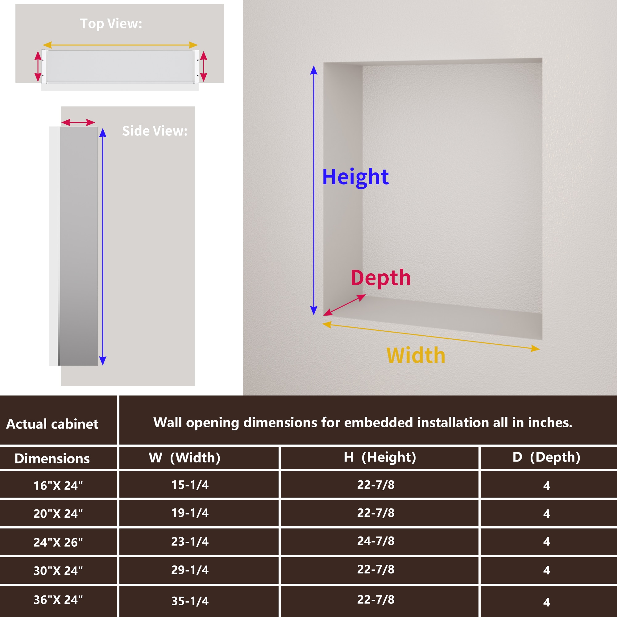 ExBrite KDMC3024V18SL Bathroom-Medicine-Cabinets - View #13