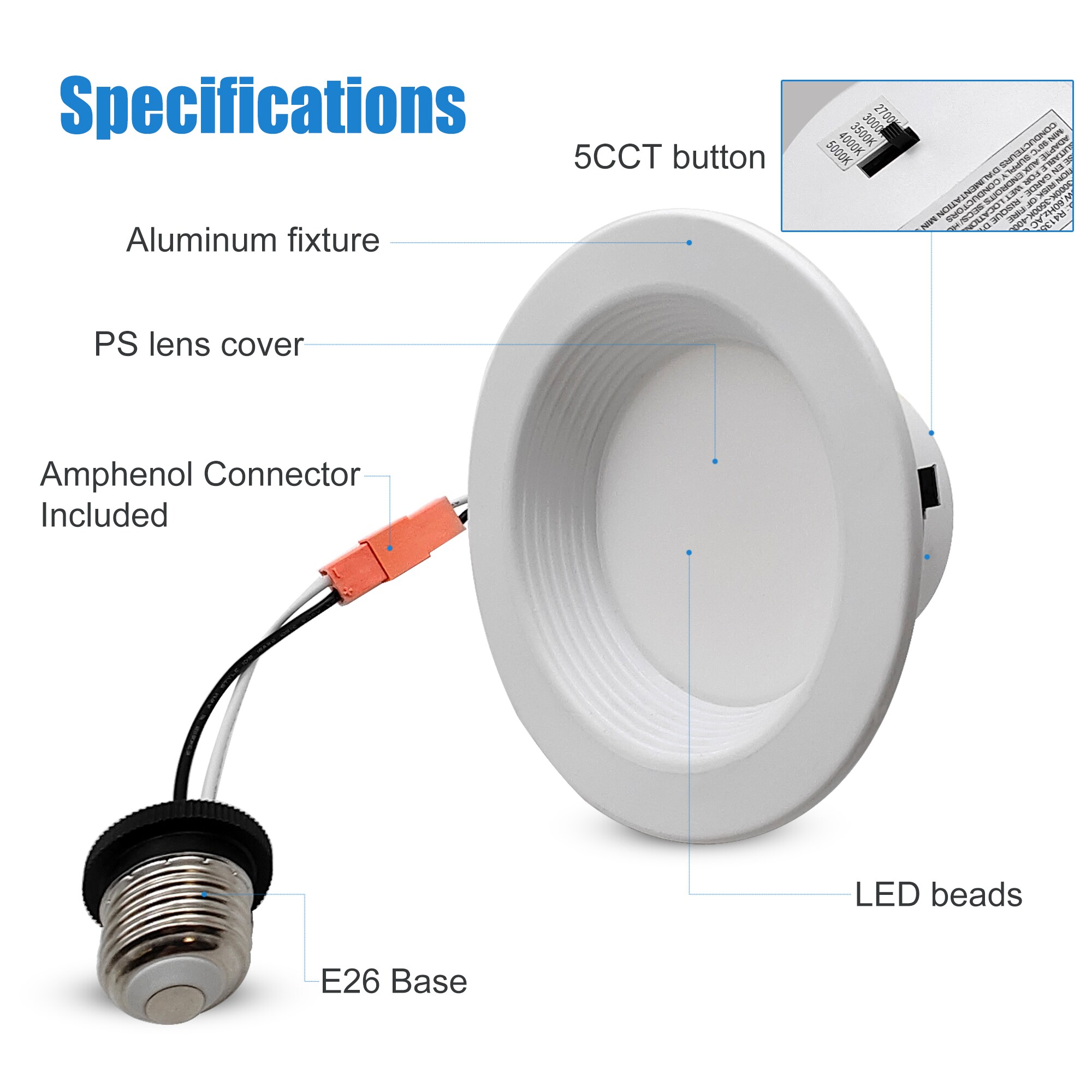 Lucere R415CCTRFYY-12PKS Led-Retrofit-Downlight - View #12