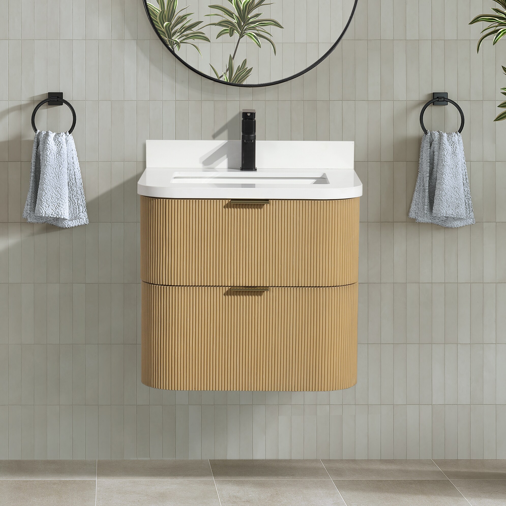 Ari Kitchen & Bath AKB-CHANTAL-24-OAK Bath-Vanity-Combo - View #7