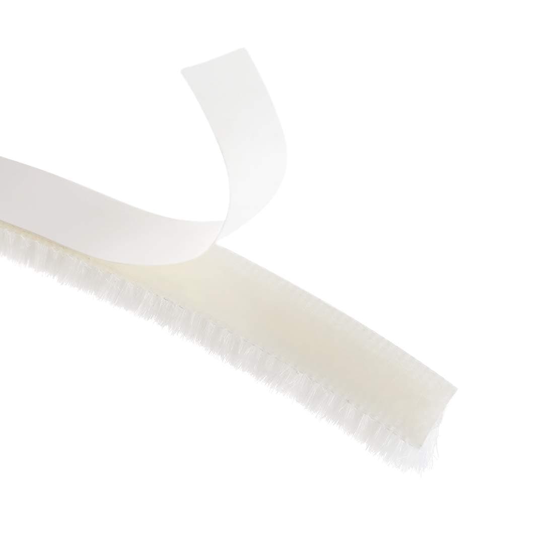 KIWDZFU  White Brush Weather Stripping Adhesive Felt Door Seal Strip 197 Inch Long 0 2 Inch Wide Soundproof Dustproof Windproof Energy Saving for