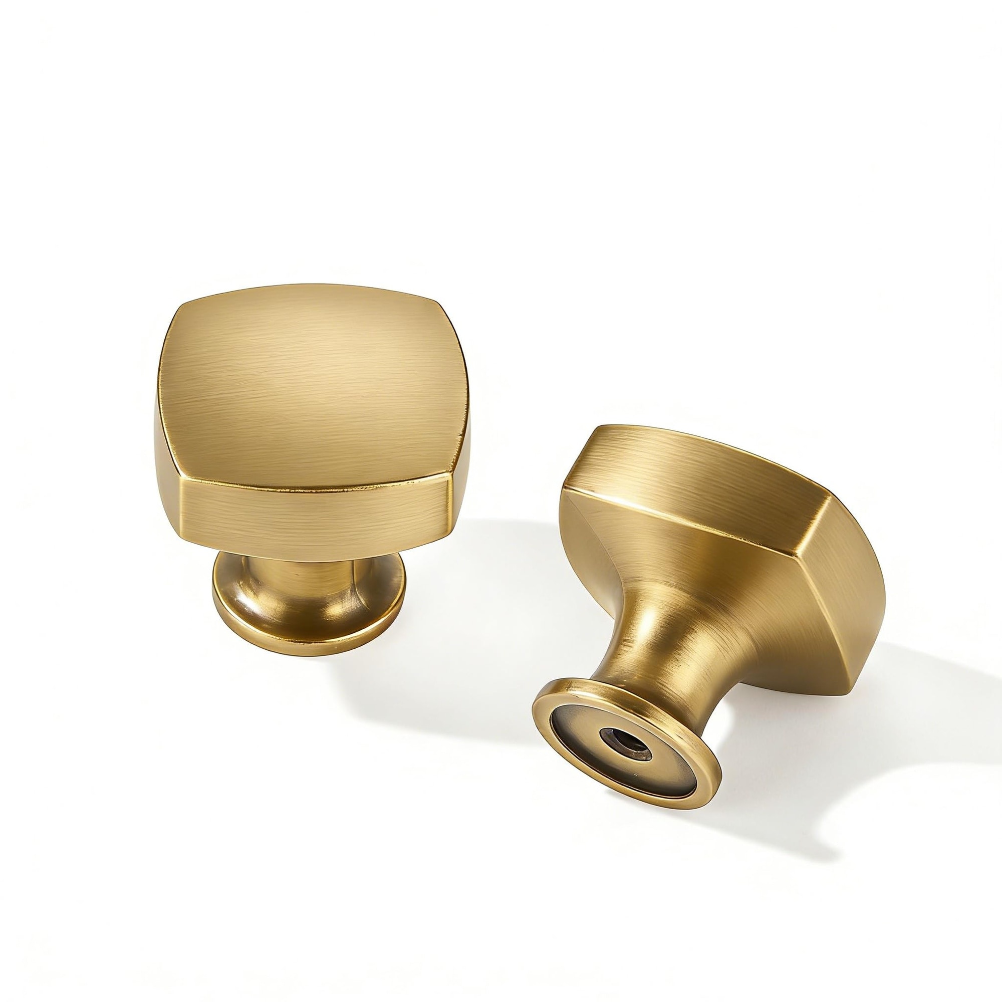JOWEI  Solid Brass Bifold Closet Door Knobs Heavy Duty Cabinet Pulls for Kitchen Bathroom and Dresser Handles Pack of Ten