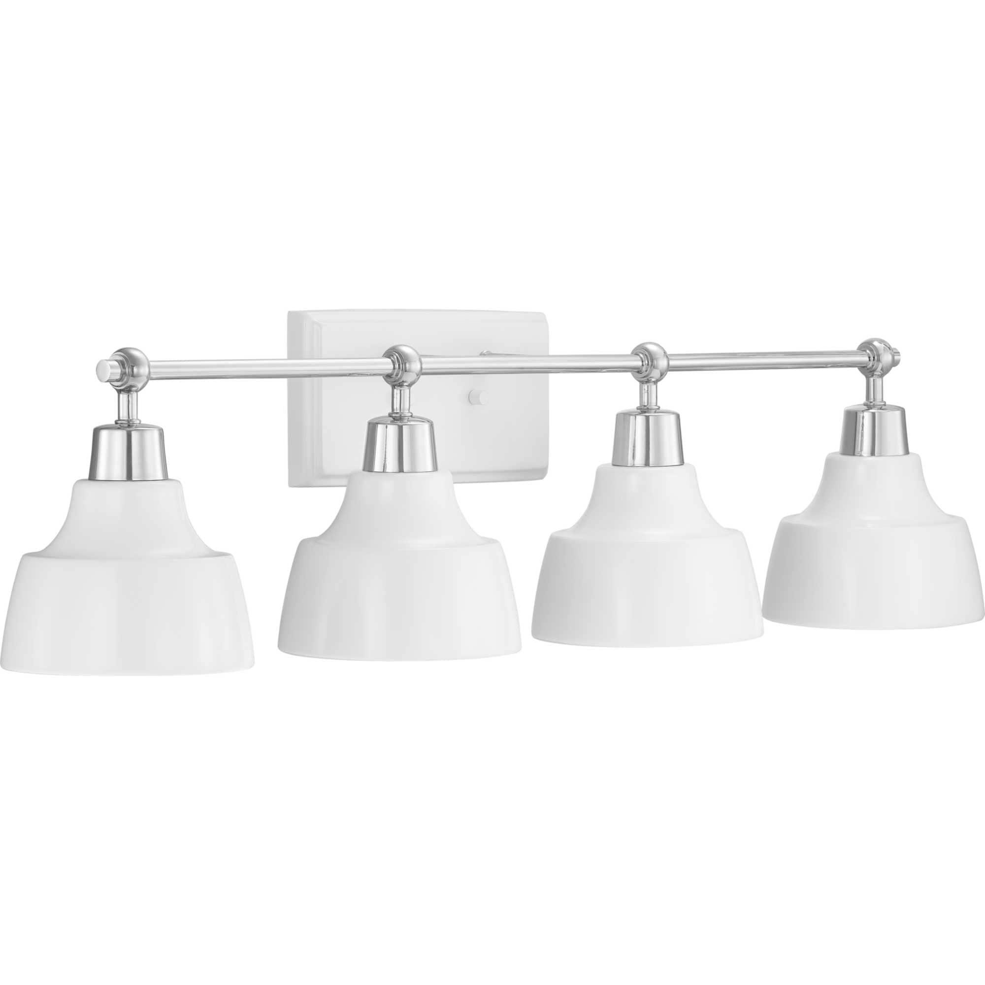 Progress Lighting Bramlett 33.37-in 4-Light Polished Chrome Coastal ...