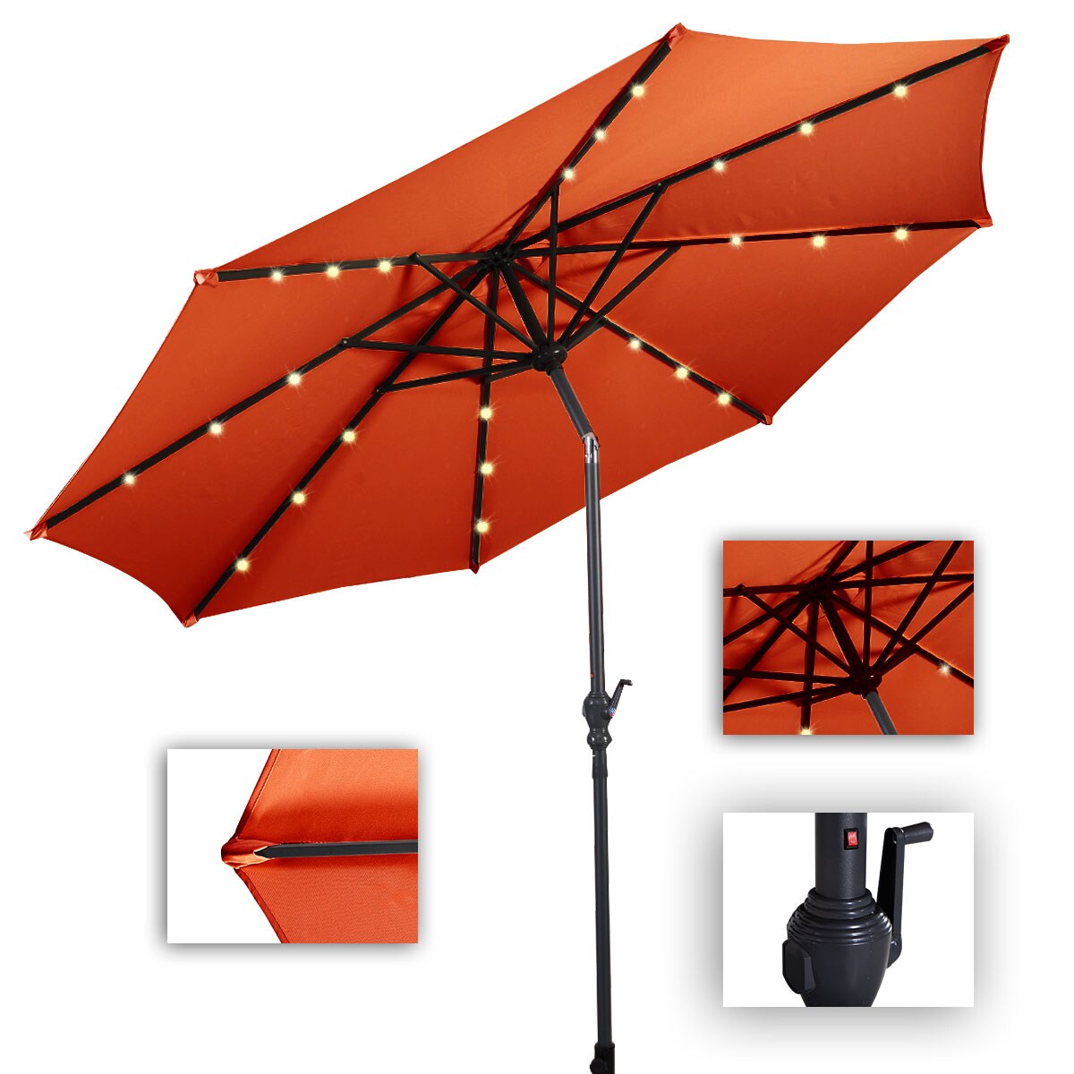 Costway OP2805OR Umbrellas-2 - View #5