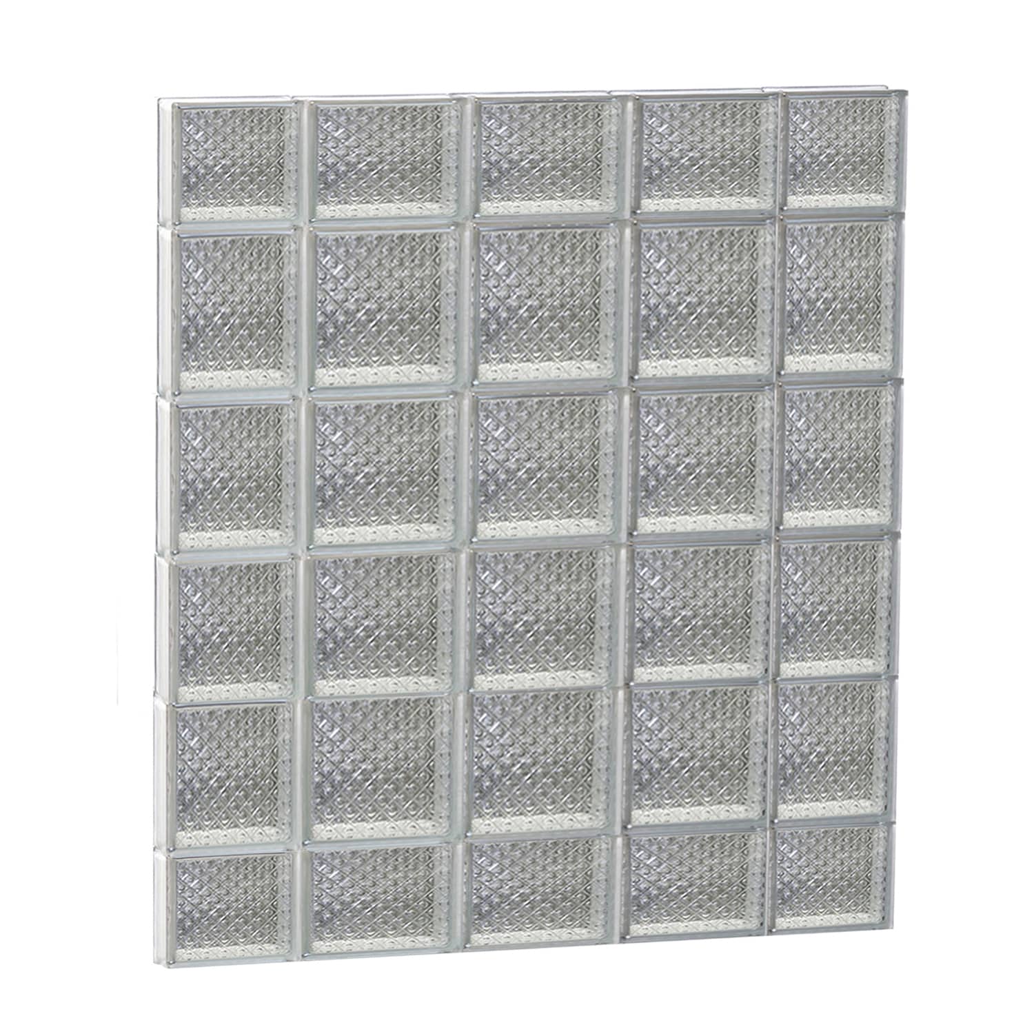 REDI2SET S3644DP Diamond Glass 34-3/4-in x 42-1/2-in Frameless Replacement Glass Block Window