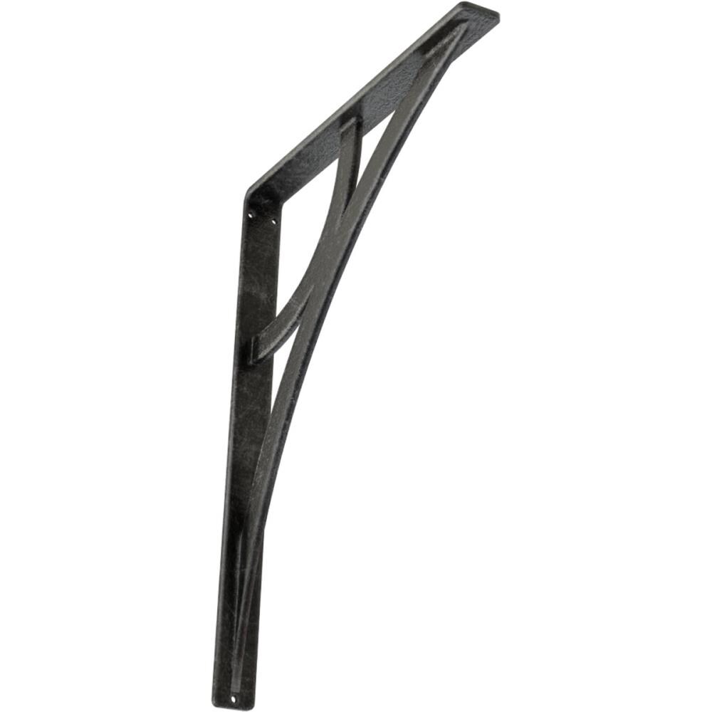 Ekena Millwork BKTM01X12X15SGLASV Galveston 12-in x 1.5-in x 15-in Gray Wrought iron Countertop support bracket