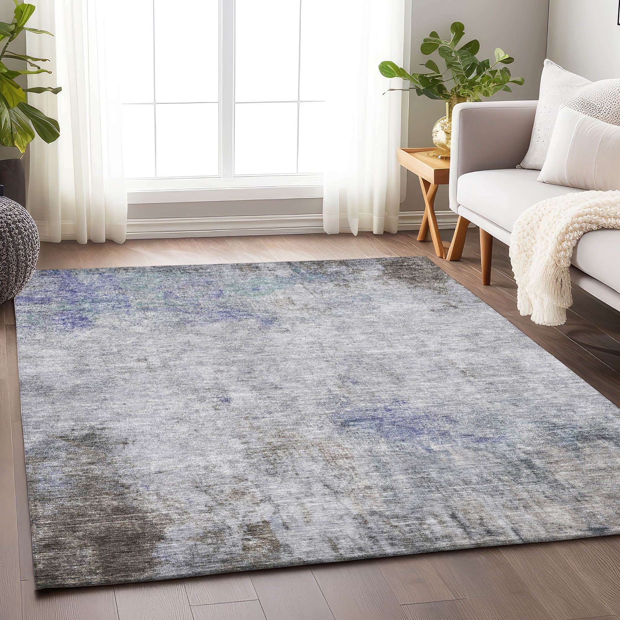 Addison Rugs ACN1232BR8X10 Chantille ACN1232BR 8 x 10 (ft) Polyester Brown Rectangular Indoor/Outdoor Geometric Machine washable Area rug