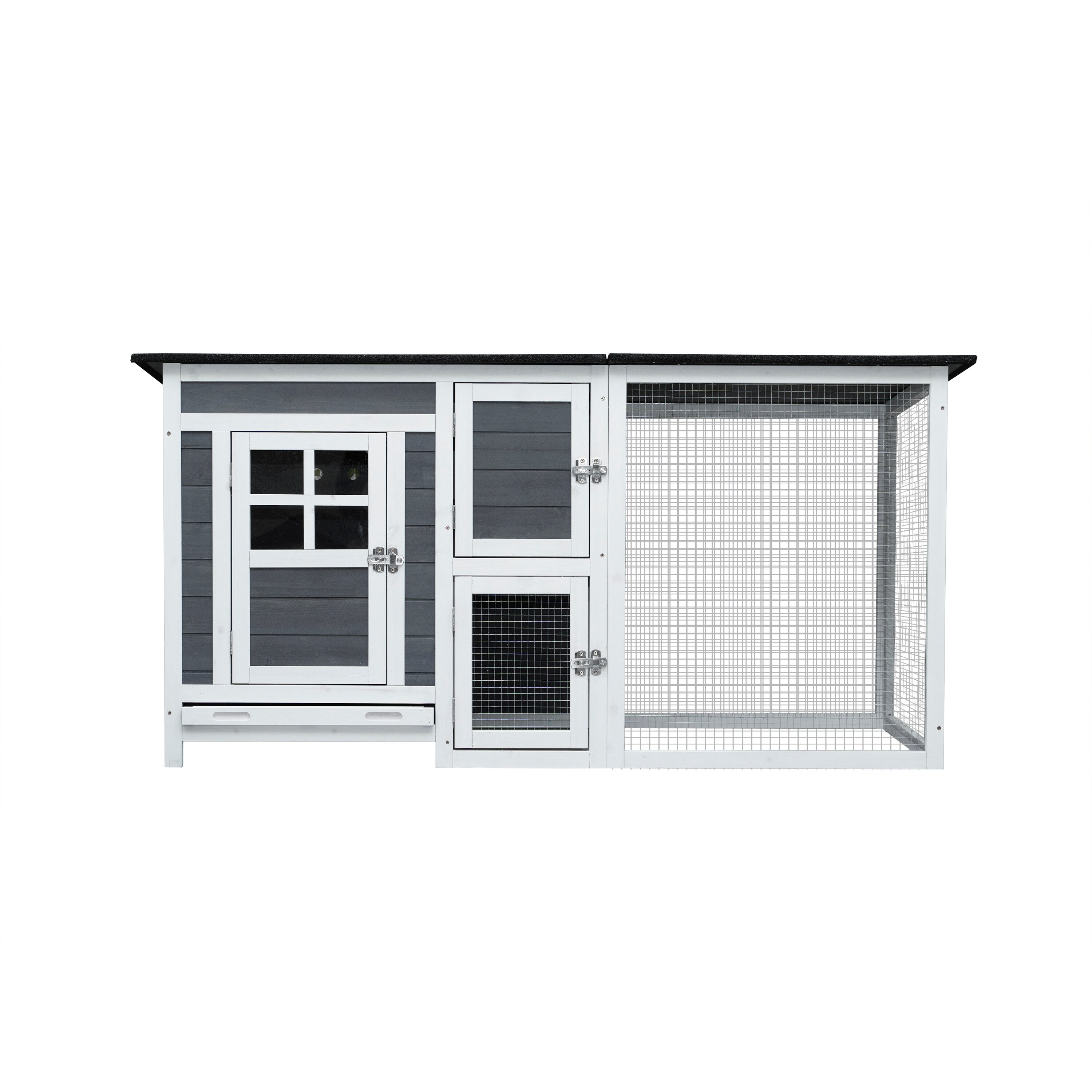 LIVIZA GIG-PS031GR Gray Wood Rabbit hutch