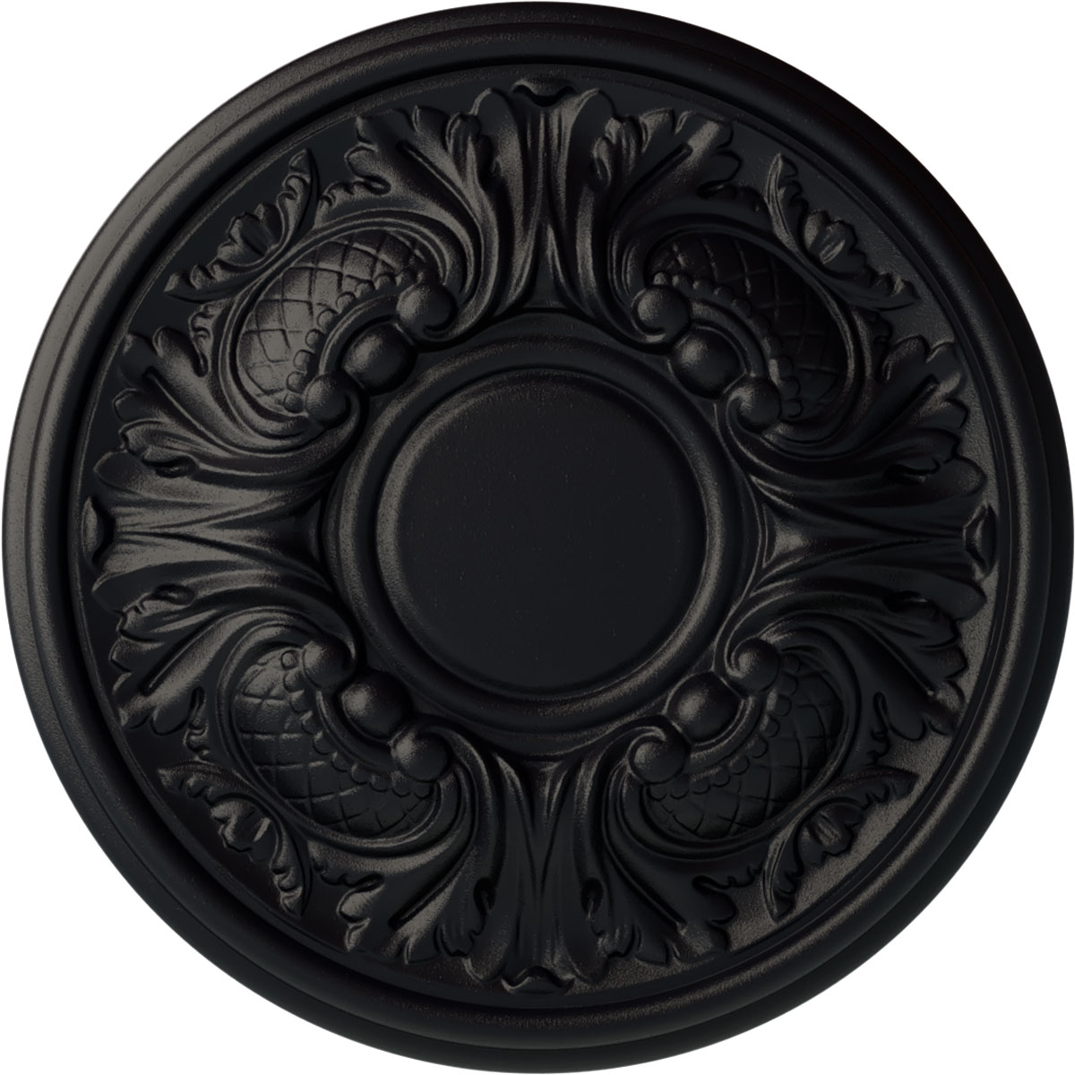 Ekena Millwork CM11WASGS Wakefield 11.75-in W x 11.75-in L Painted Steel Gray Polyurethane Whole Ceiling Medallion