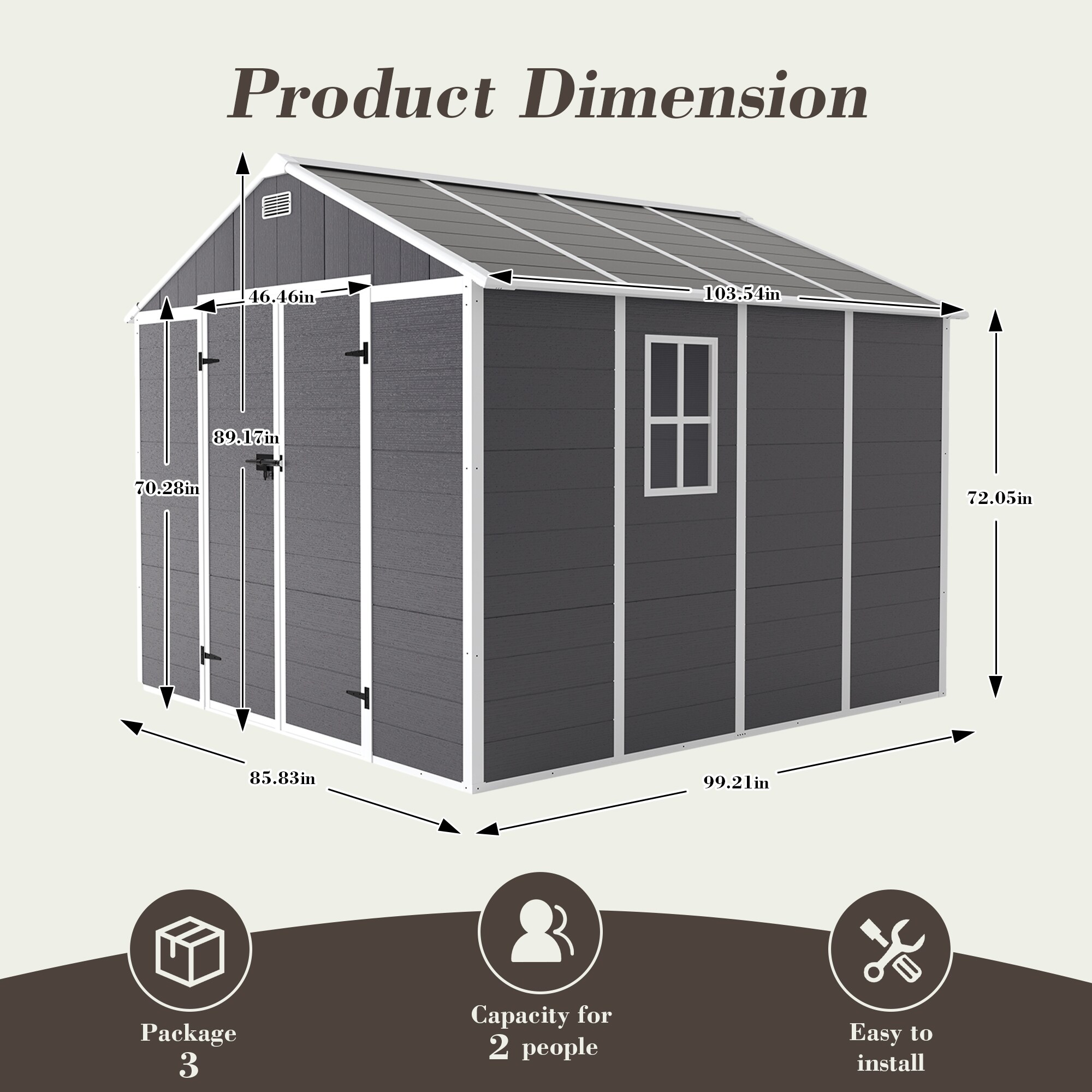 Mondawe MD-WWC00049 Vinyl-Resin-Storage-Buildings - View #8