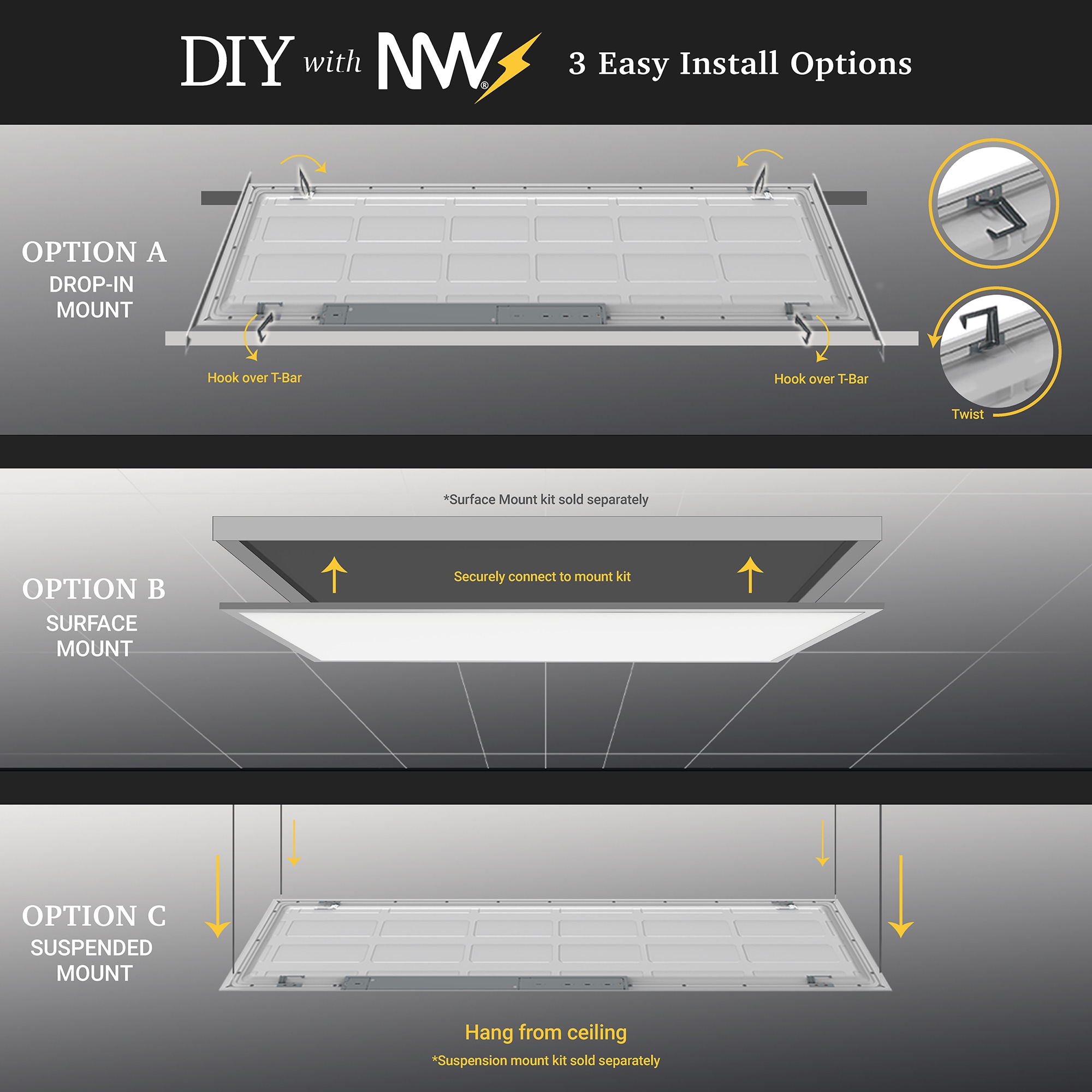 NUWATT BL-1X4-40W-35K-4P Led-Panel-Lights - View #8