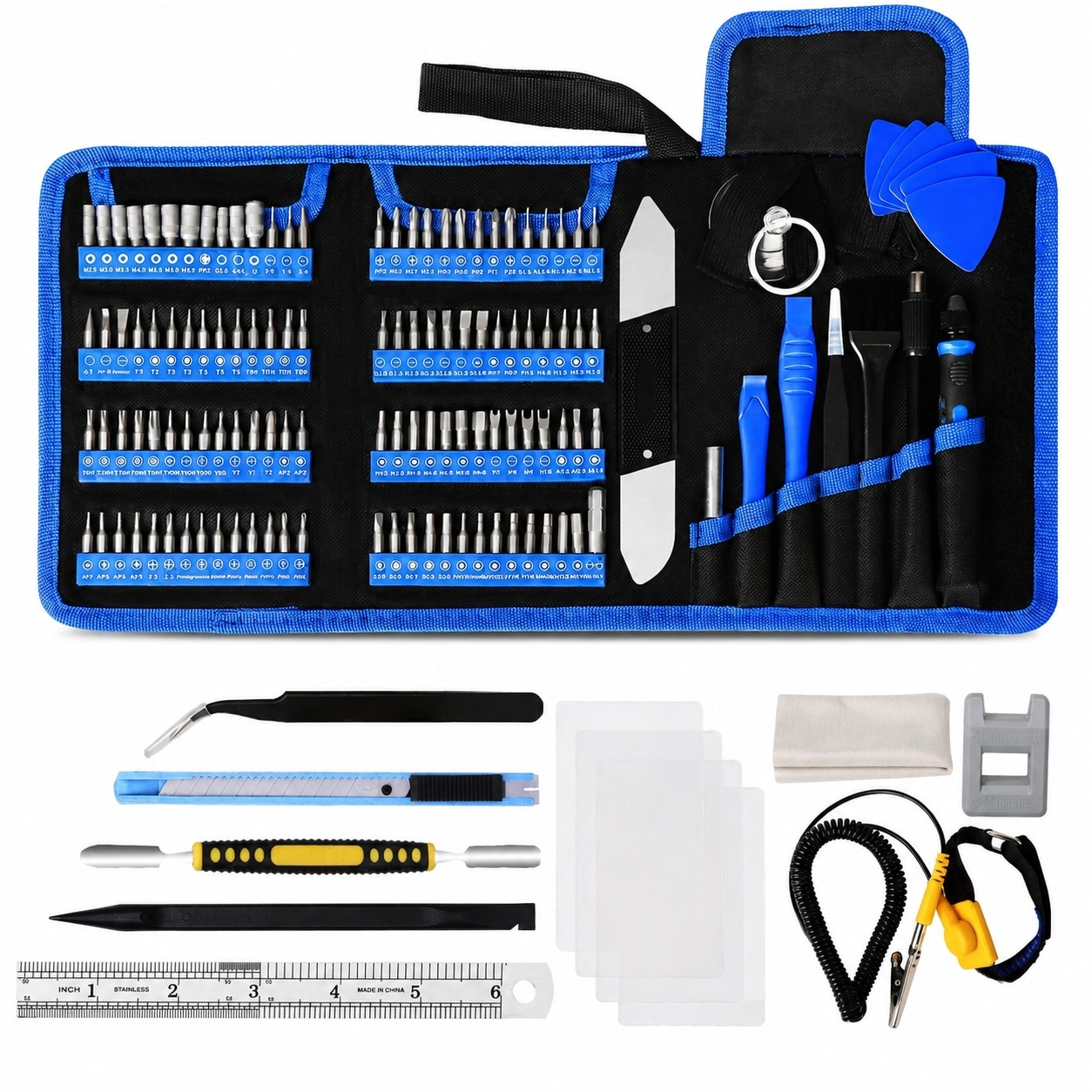DYRCJ  136 Piece Electronics Repair Tool Kit Precision Screwdriver Set Magnetic Drive Kit with Bag for Computer Laptop Tablet Phone Game Console