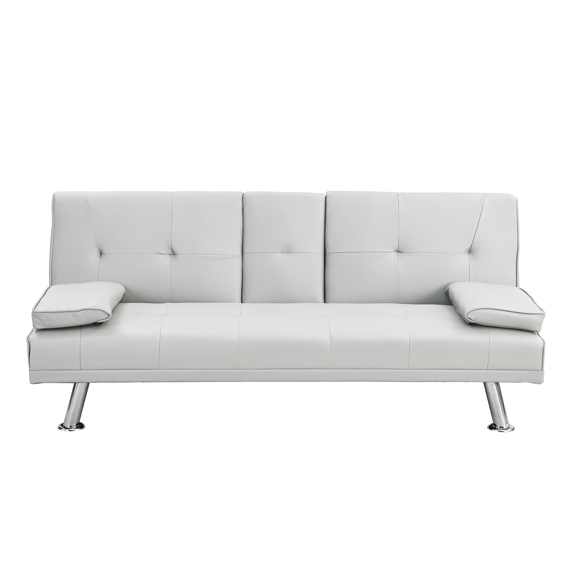 Bybafun YC5200060 67-Inches Modern White Reclining Sofa