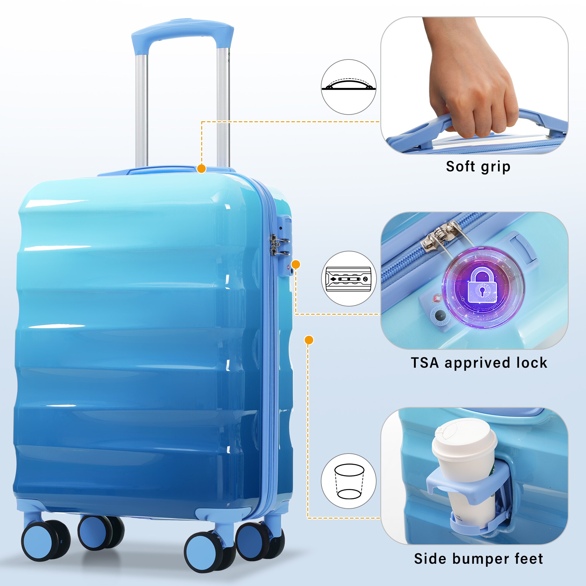 Bybafun YD9500044 Luggage-And-Luggage-Sets - View #2