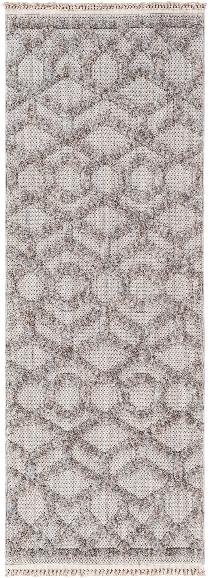 Livabliss ZRZ2304-2773 Zaragoza 3 x 8 (ft) Polyester Medium Gray Rectangular Indoor Tribal Moroccan Runner rug