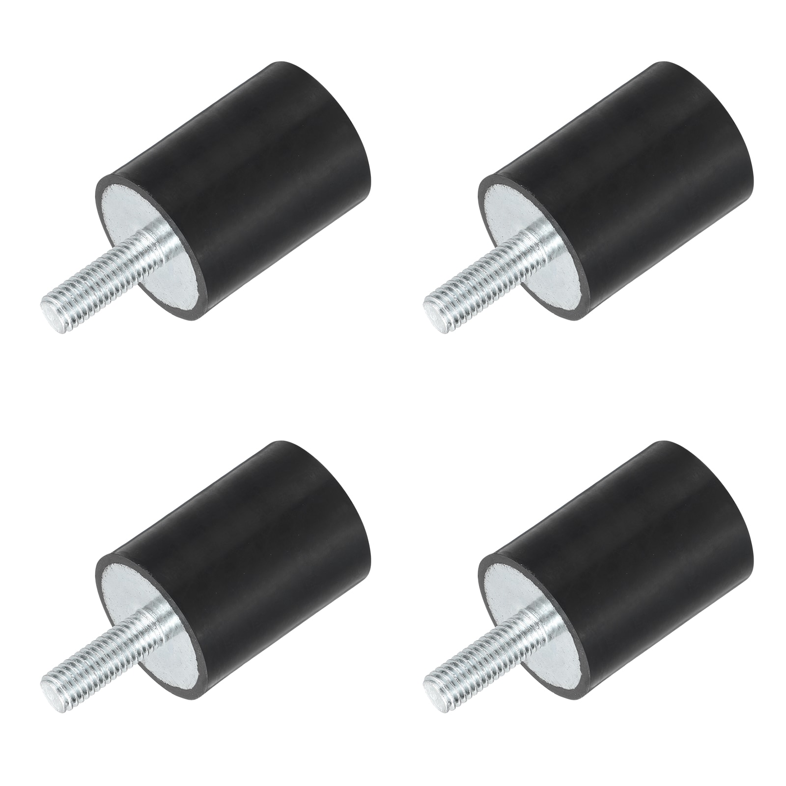 Unique Bargains M8 Thread Rubber Mounts Vibration Isolators Cylindrical Shock Absorber with Studs 30 x 40mm 4pcs