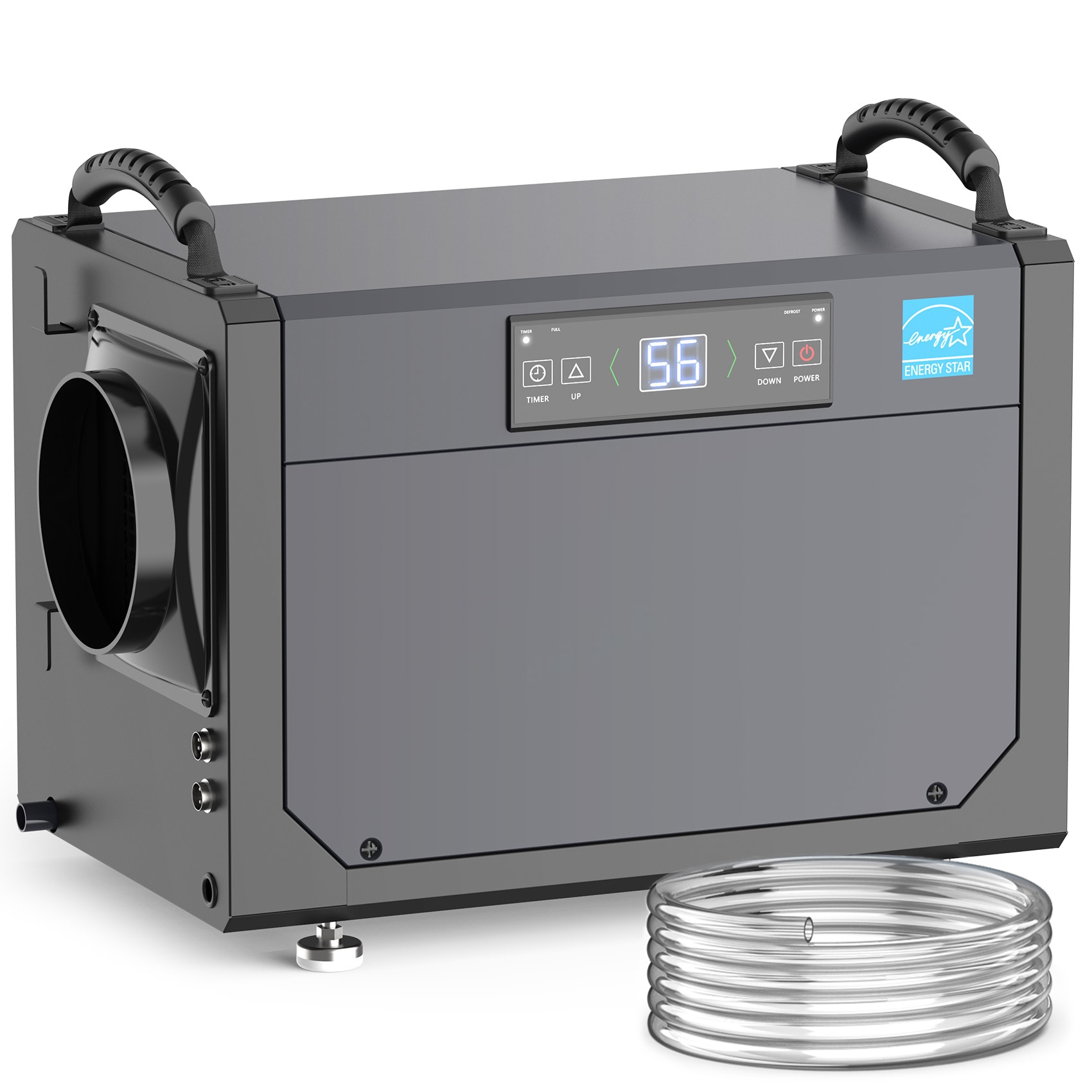 Elexnux 120 pt. Dehumidifier with Pump (For Rooms 1501 - 3000 sq. ft) For Basements, Bathrooms, Crawlspaces, in Gray #GU-D120N