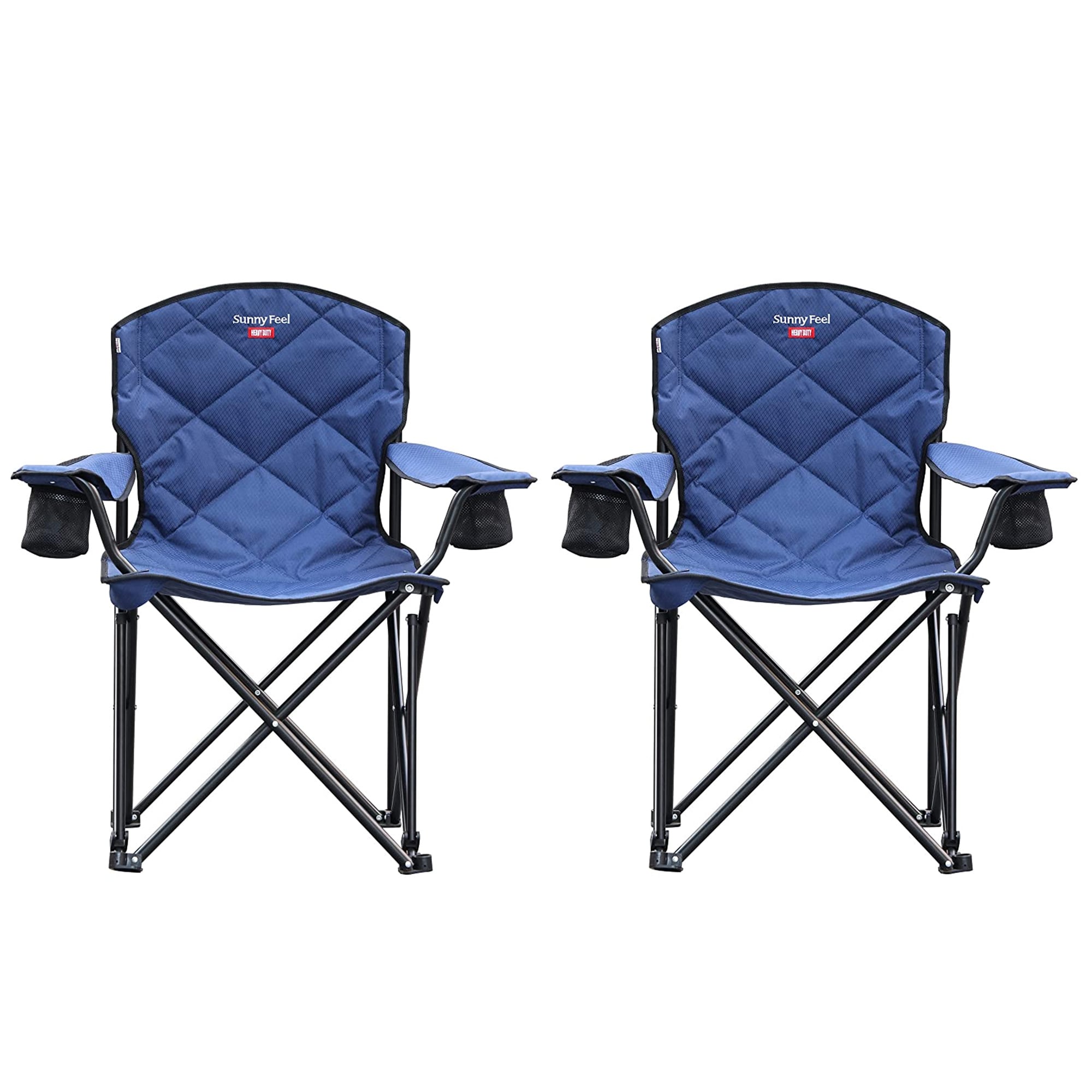 Mondawe MO-P2AC2409XBU1 Polyester Blue Folding Camping chair Carrying Strap/Handle Included