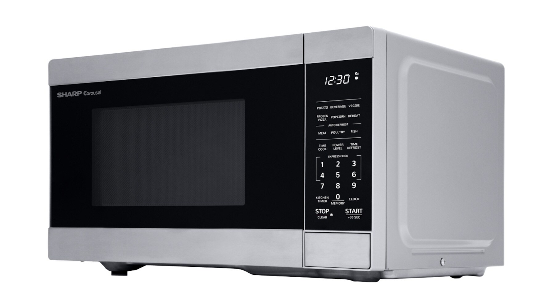 Toshiba 2.0 Cu. ft. Family-Size 1200-Watt Stainless Steel Microwave Oven  with Sensor 