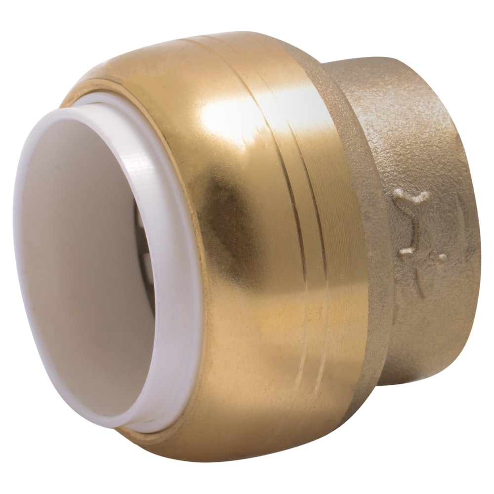 3/8" Sharkbite Style Cap Push-Fit Push to Connect Lead-Free Brass Plug 