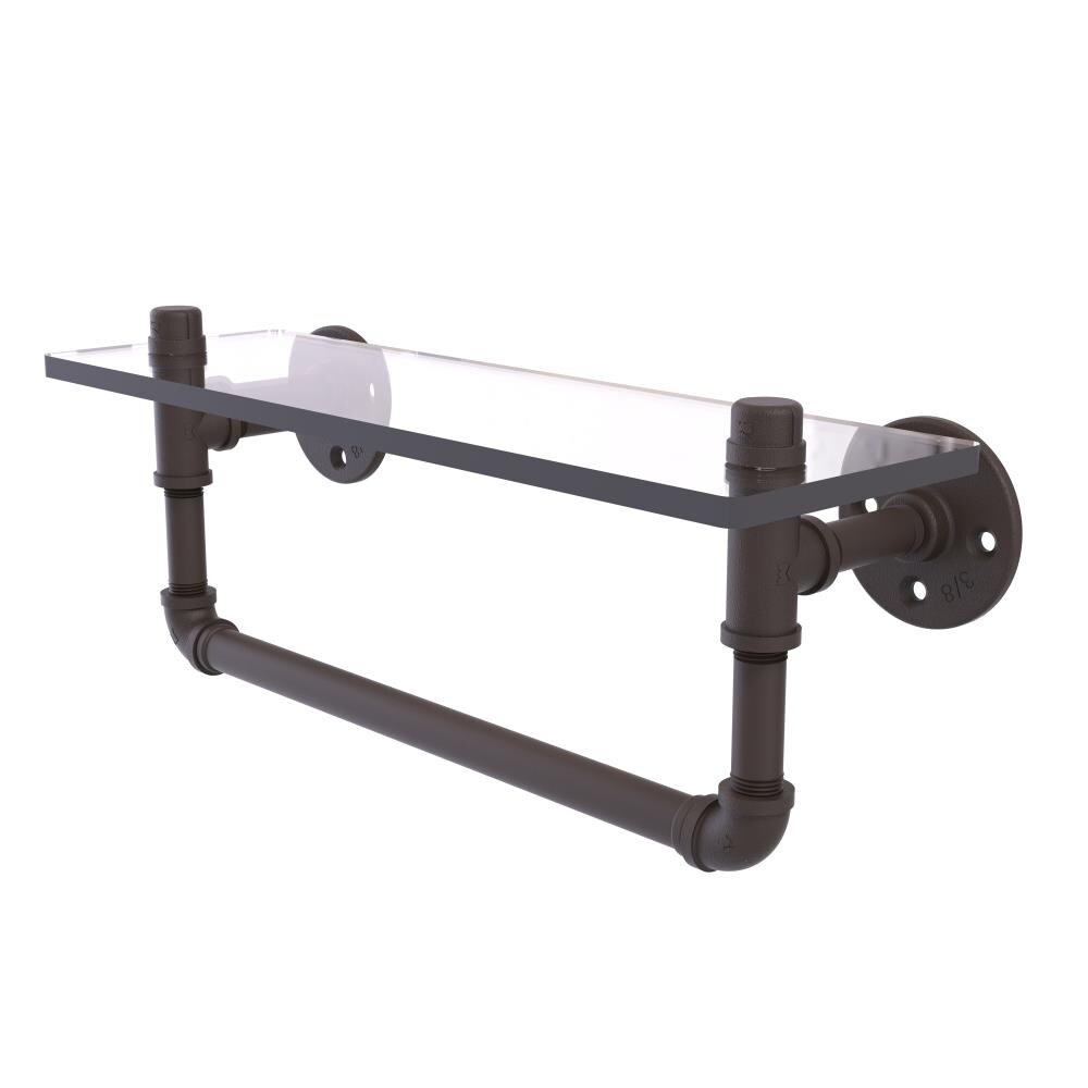 Allied Brass P-410-16-GSTB-ORB Pipeline Oil-rubbed Bronze Metal Wall mount Bathroom Shelf ( 16-in x 6.5-in x 5-in )
