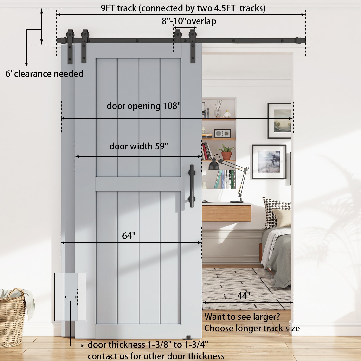 WINSOON GCM4999 Barn-Door-Roller-Kits - View #6