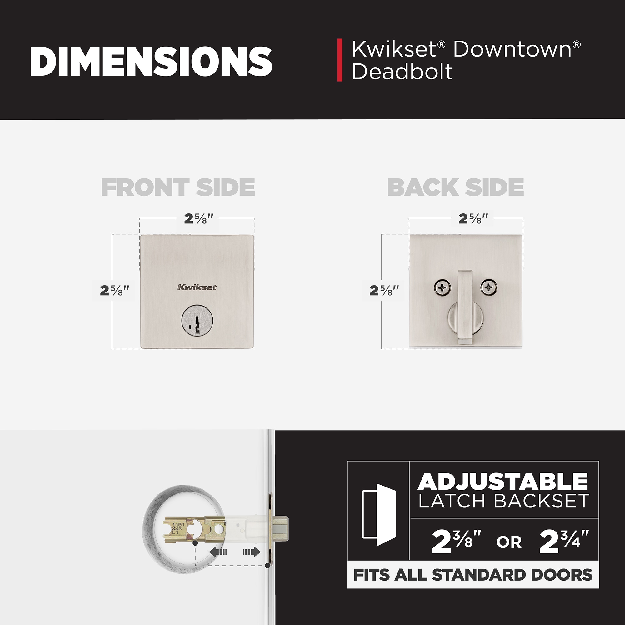 Kwikset Signature Series 258 SQT 15 SMT CP Door-Deadbolts - View #6