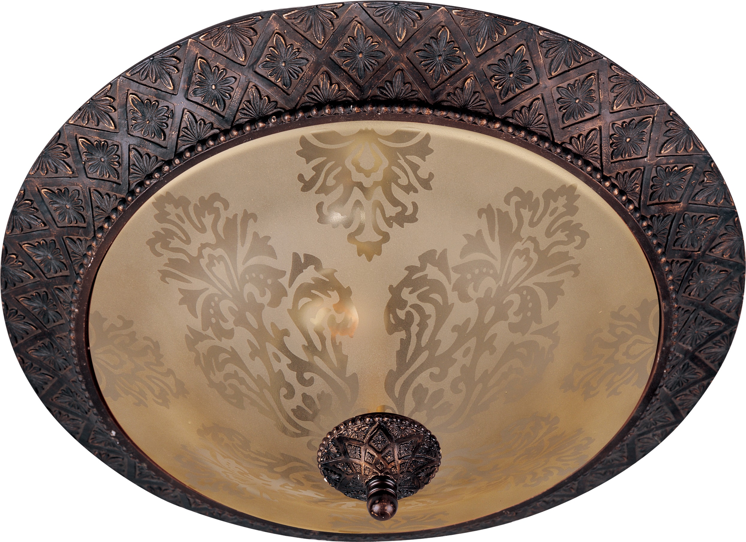 Maxim Lighting 11240SAOI Symphony 2 -Light 19.0000-in Oil-rubbed Bronze Flush Mount Light