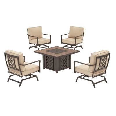 Allen Roth Northvale 5 Pc Fire Set In The Patio Conversation Sets Department At Com - Orchard Supply Patio Furniture Deals