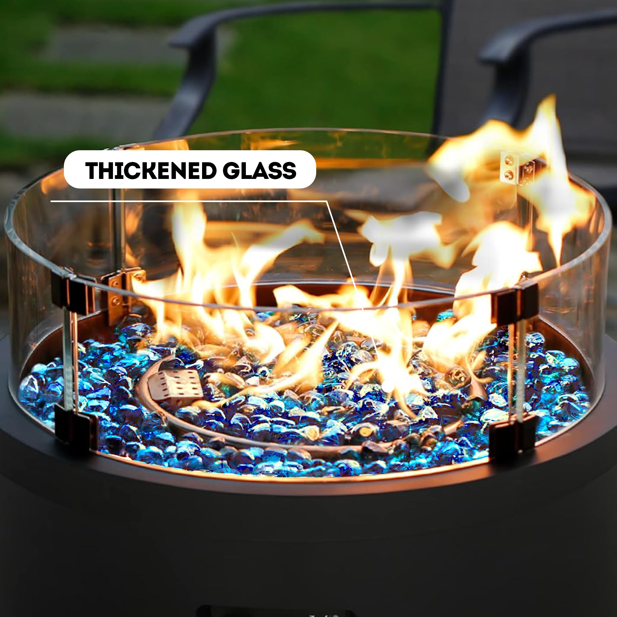 UPHA PL-BLS-BLUE-5 Fire-Glass - View #3